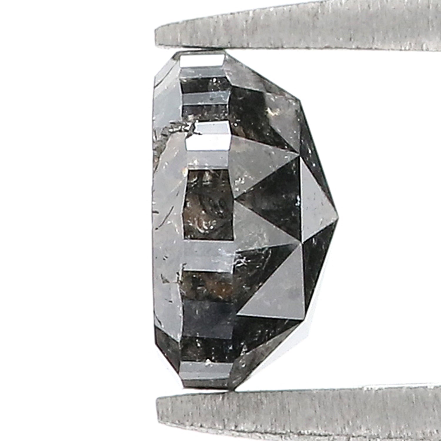 1.57 CT Natural Loose Oval Shape Diamond Black Loose Oval Shape Diamond 6.90 MM Natural Loose Black Color Oval Rose Cut Diamond QK1953