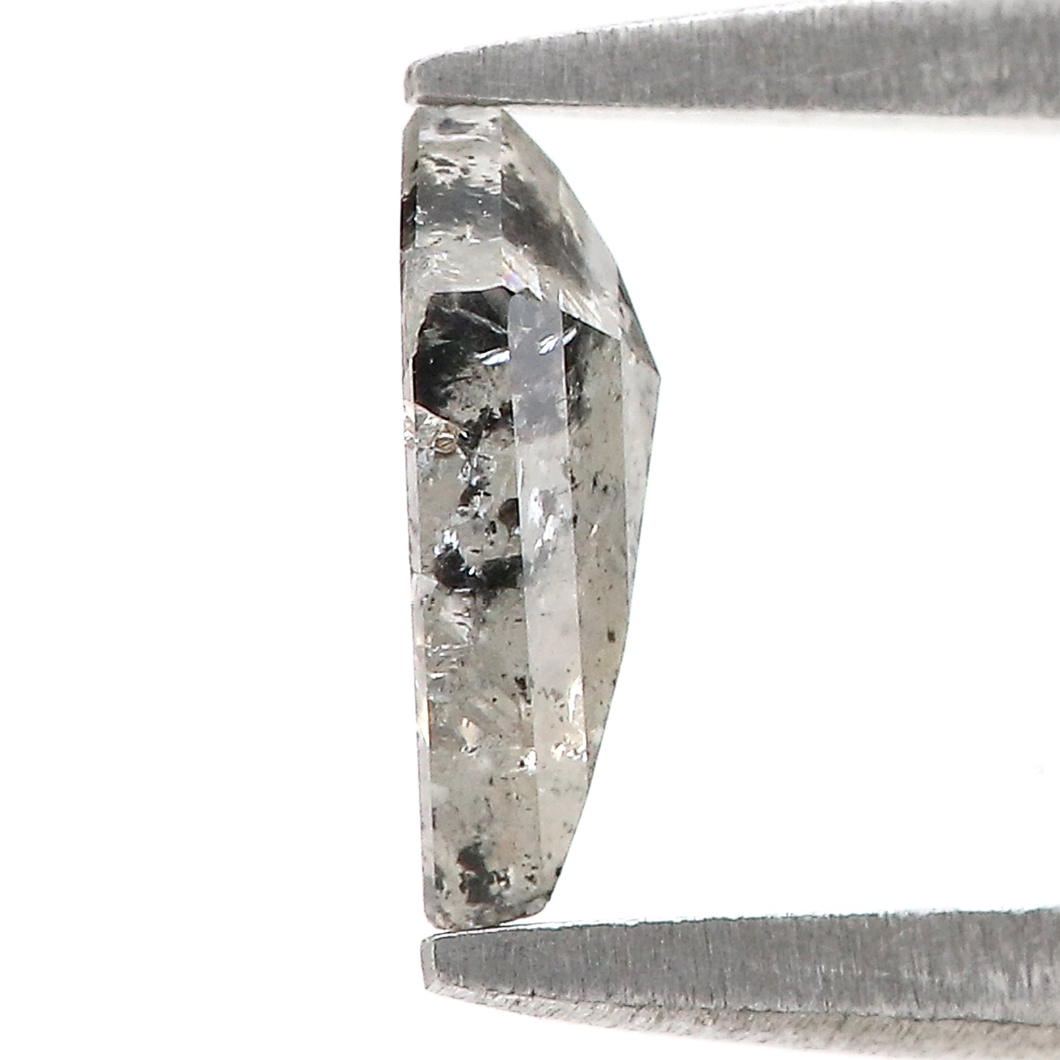 0.54 CT Natural Loose Kite Shape Diamond Salt And Pepper Kite Diamond 7.65 MM Natural Black Grey Color Diamond Kite Rose Cut Diamond N2609