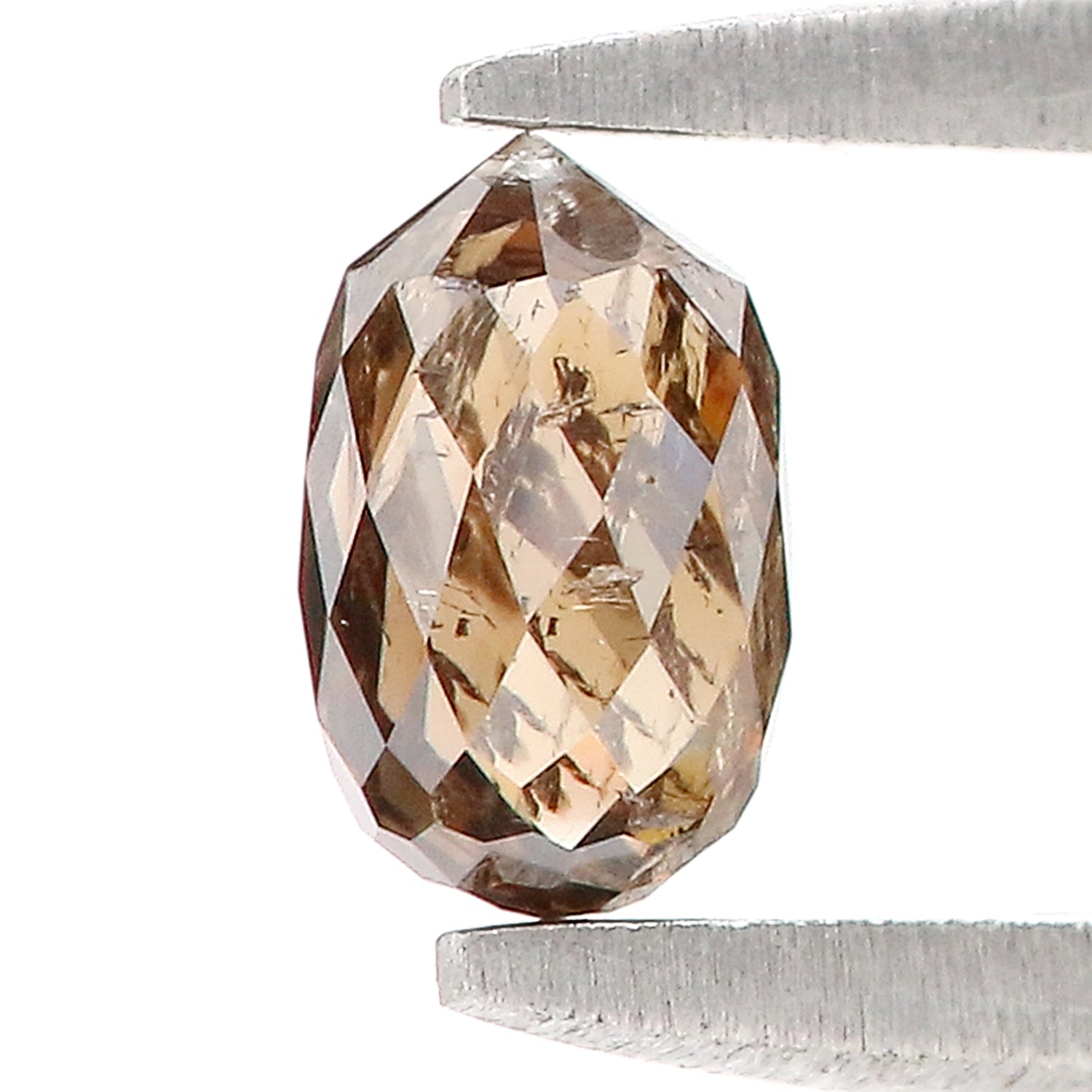 0.47 Ct Natural Loose Briolette Shape Diamond Brown Color Drop Diamond 5.10 MM Natural Loose Brown Color Briolette Rose Cut Diamond LQ9252