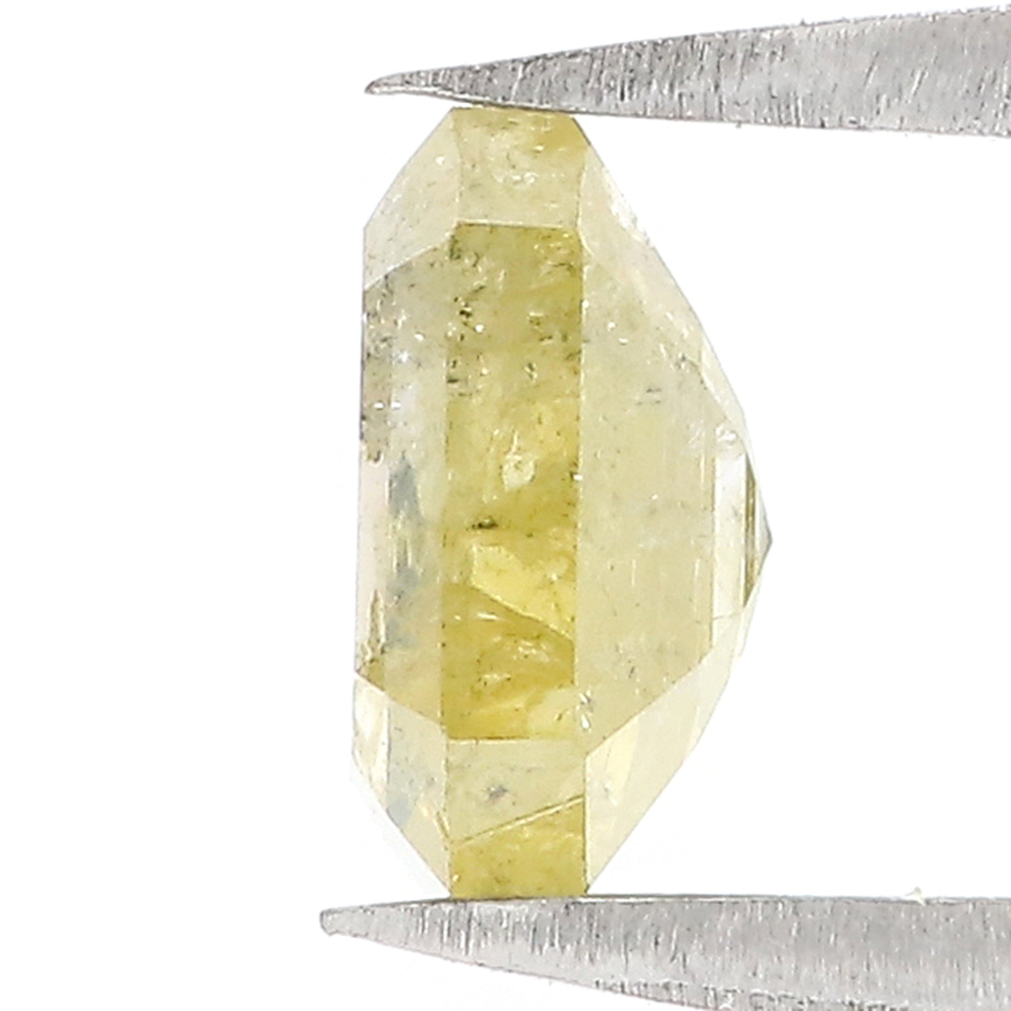 1.70 CT Natural Loose Emerald Cut Diamond Yellow Emerald Shape Diamond 6.87 MM Natural Loose Yellow Color Emerald Rose Cut Diamond QL3097