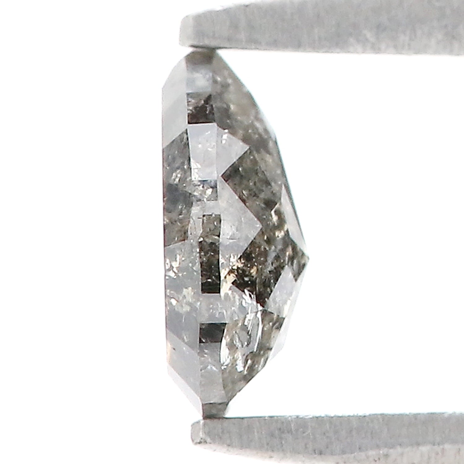 0.43 CT Natural Loose Pear Shape Diamond Salt And Pepper Pear Diamond 5.75 MM Natural Diamond Black Grey Color Pear Rose Cut Diamond N2614