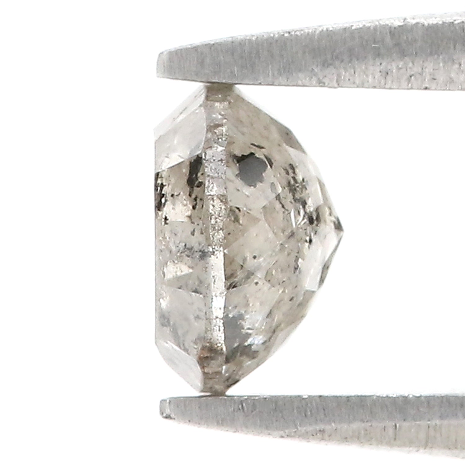 0.96 CT Natural Loose Round Rose Cut Diamond Salt And Pepper Round Diamond 5.70 MM Natural Loose Black Grey Color Rose Cut Diamond LQ9361
