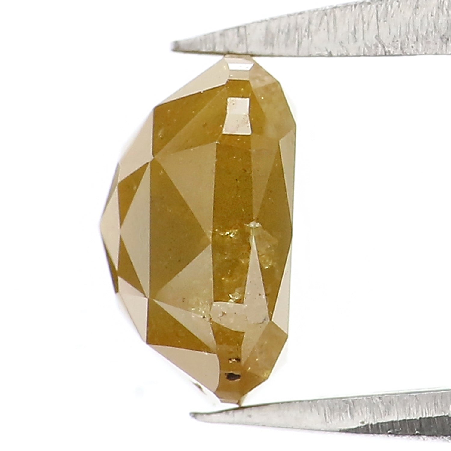 1.62 CT Natural Loose Cushion Shape Diamond Yellow Color Cushion Cut Diamond 6.70 MM Natural Yellow Diamond Cushion Rose Cut Diamond LQ7658