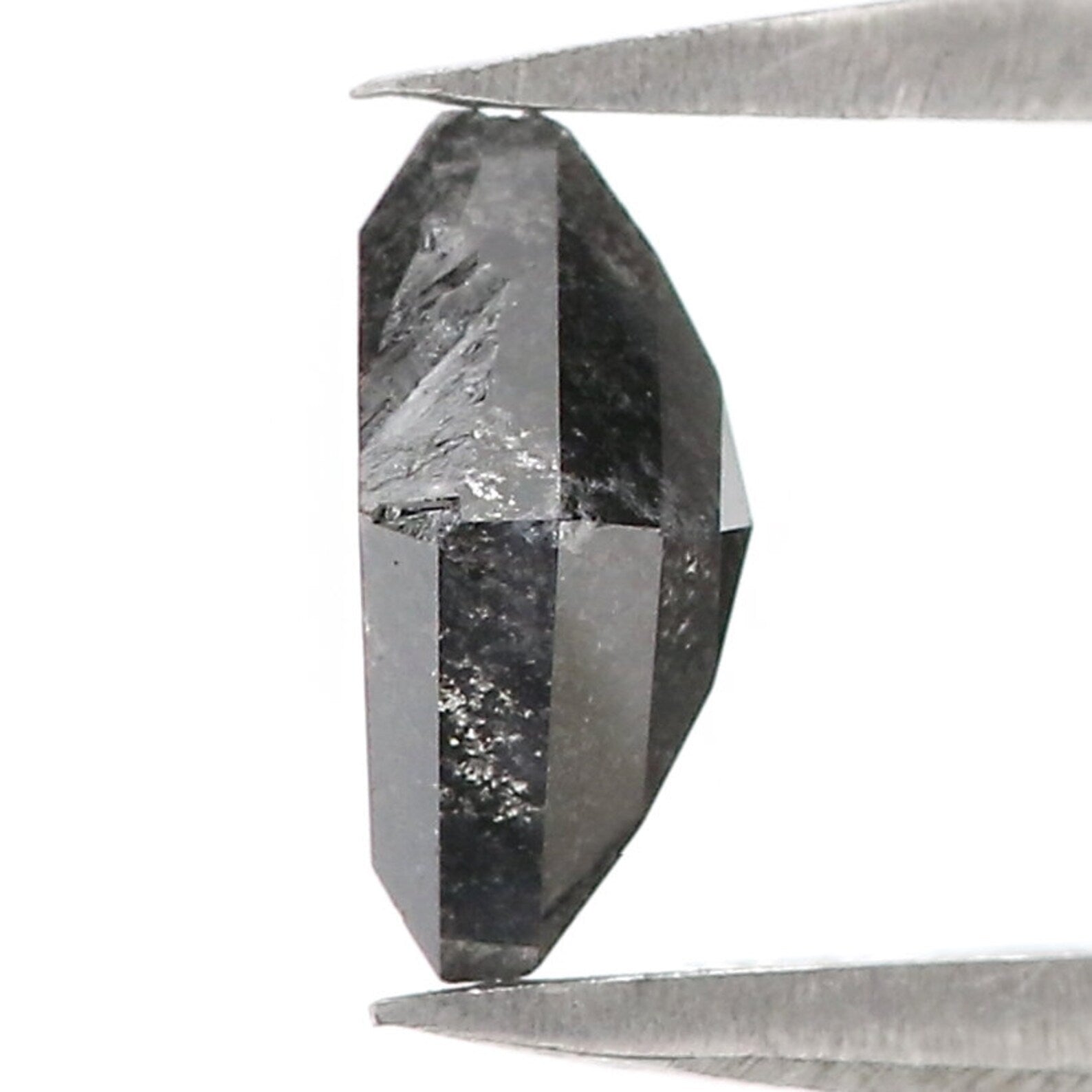 0.88 CT Natural Loose Kite Shape Diamond Salt And Pepper Kite Diamond 7.40 MM Natural Diamond Black Gray Color Kite Rose Cut Diamond NQ2511