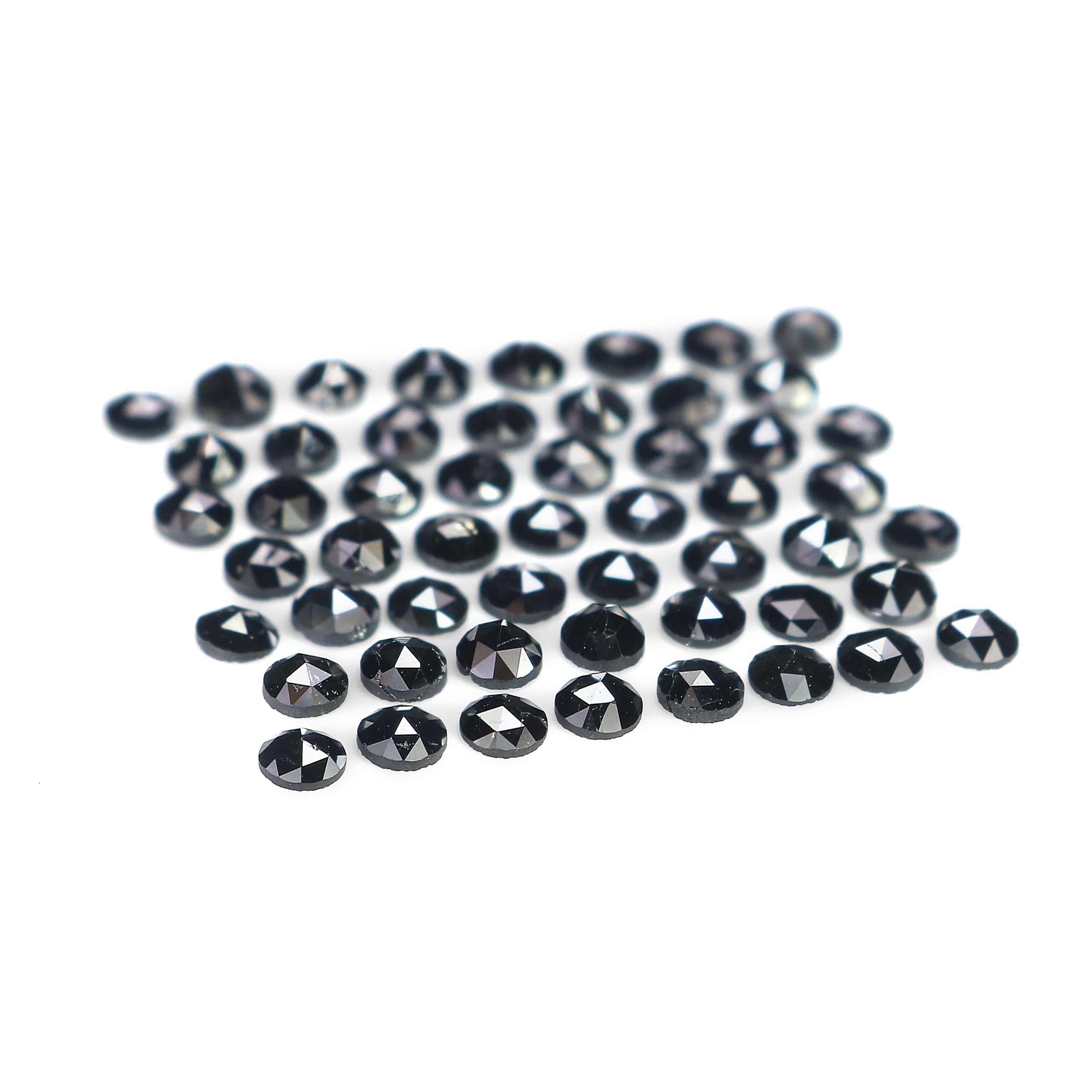 2.93 CT Natural Loose Round Rose Cut Diamond Black Color Round Shape Diamond 2.30 MM Natural Loose Black Color Round Rose Cut Diamond LQ1798