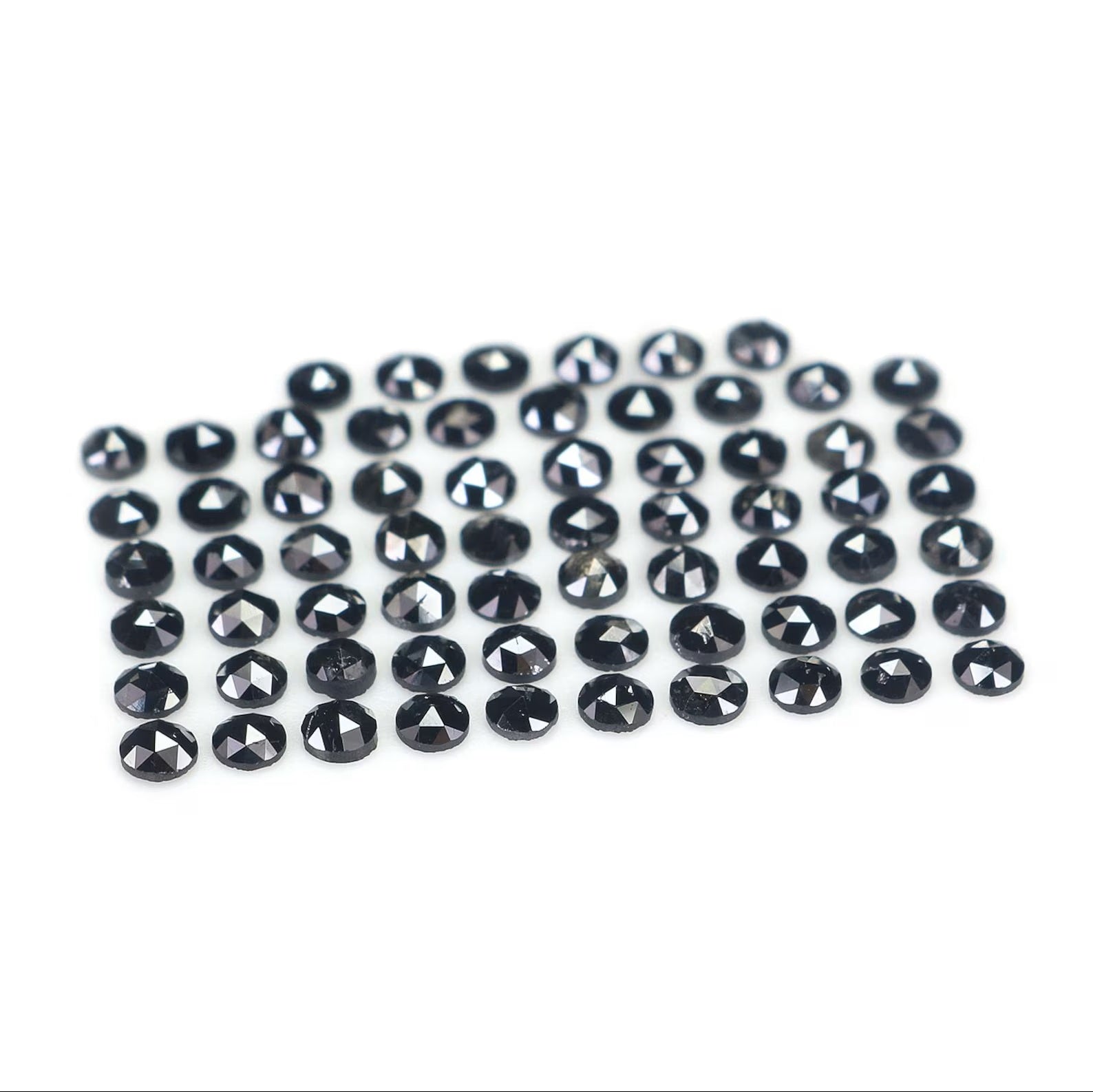 2.85 CT Natural Loose Round Shape Diamond Black Color Round Diamond 2.10 MM Natural Loose Diamond Black Color Round Rose Cut Diamond NQ1806