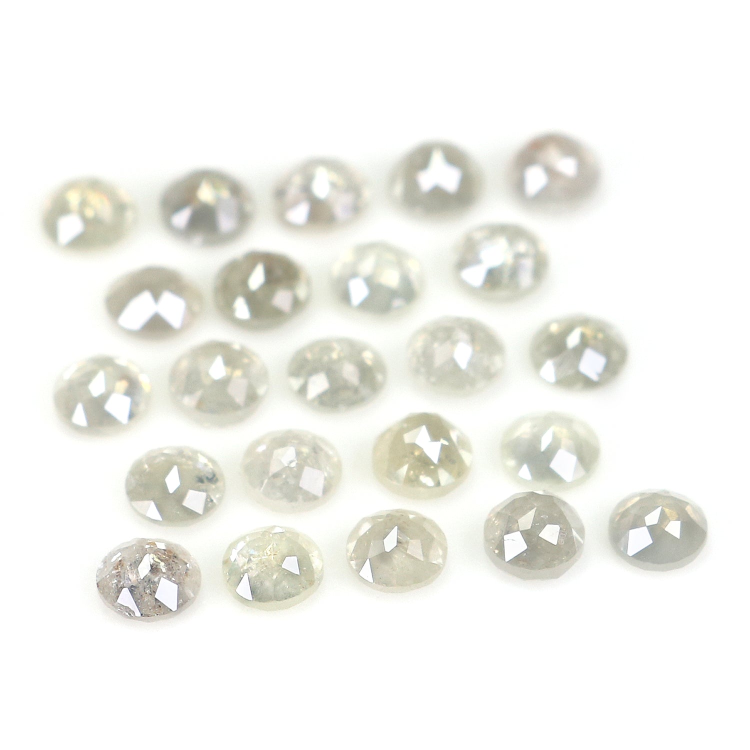 2.56 CT Natural Loose Round Rose Cut Diamond Grey Color Round Shape Diamond 2.70 MM Natural Loose Grey Color Round Rose Cut Diamond LQ5127