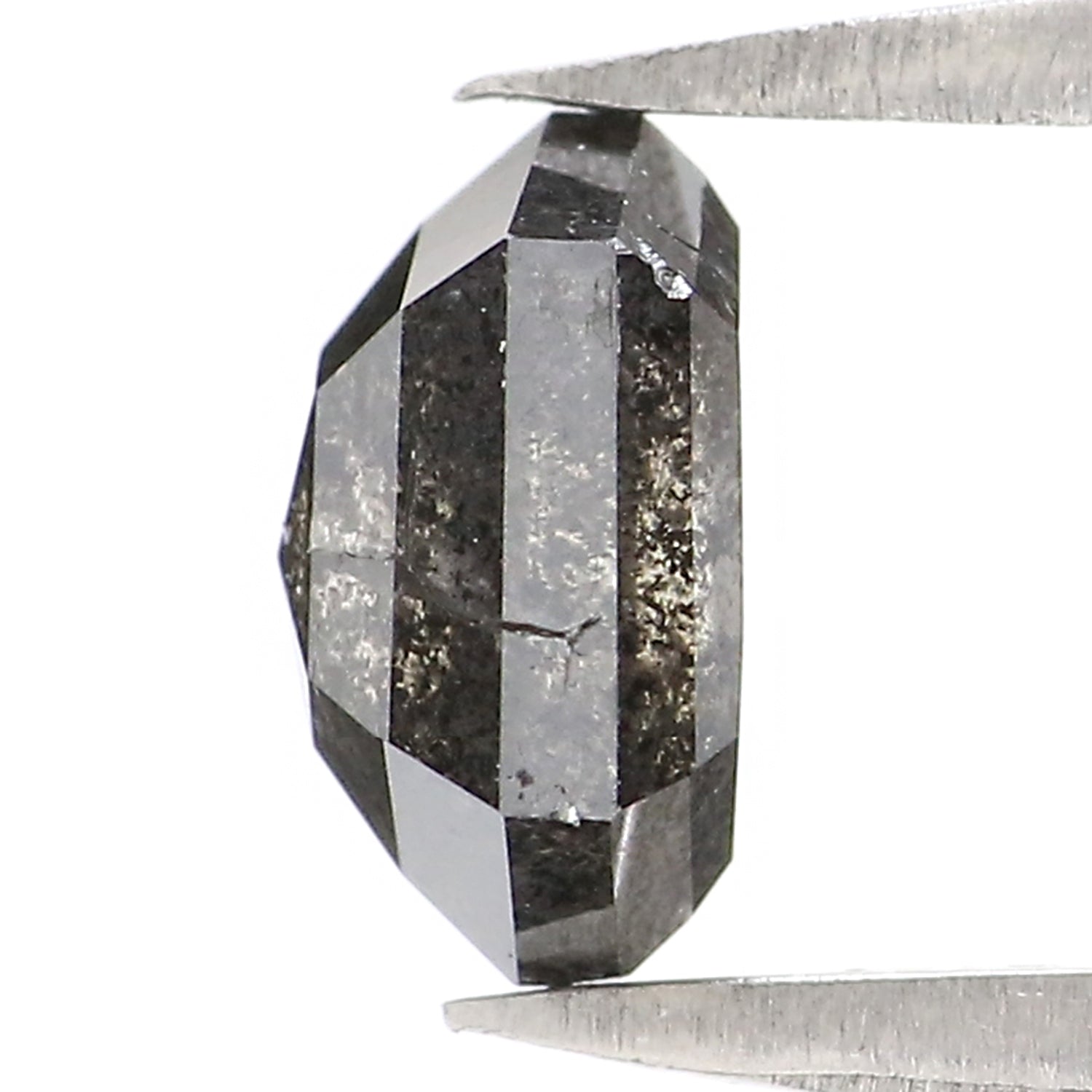 1.21 CT Natural Loose Hexagon Cut Diamond Salt And Pepper Hexagon Diamond 6.70 MM Natural Loose Black Grey Color Hexagon Cut Diamond LQ2976
