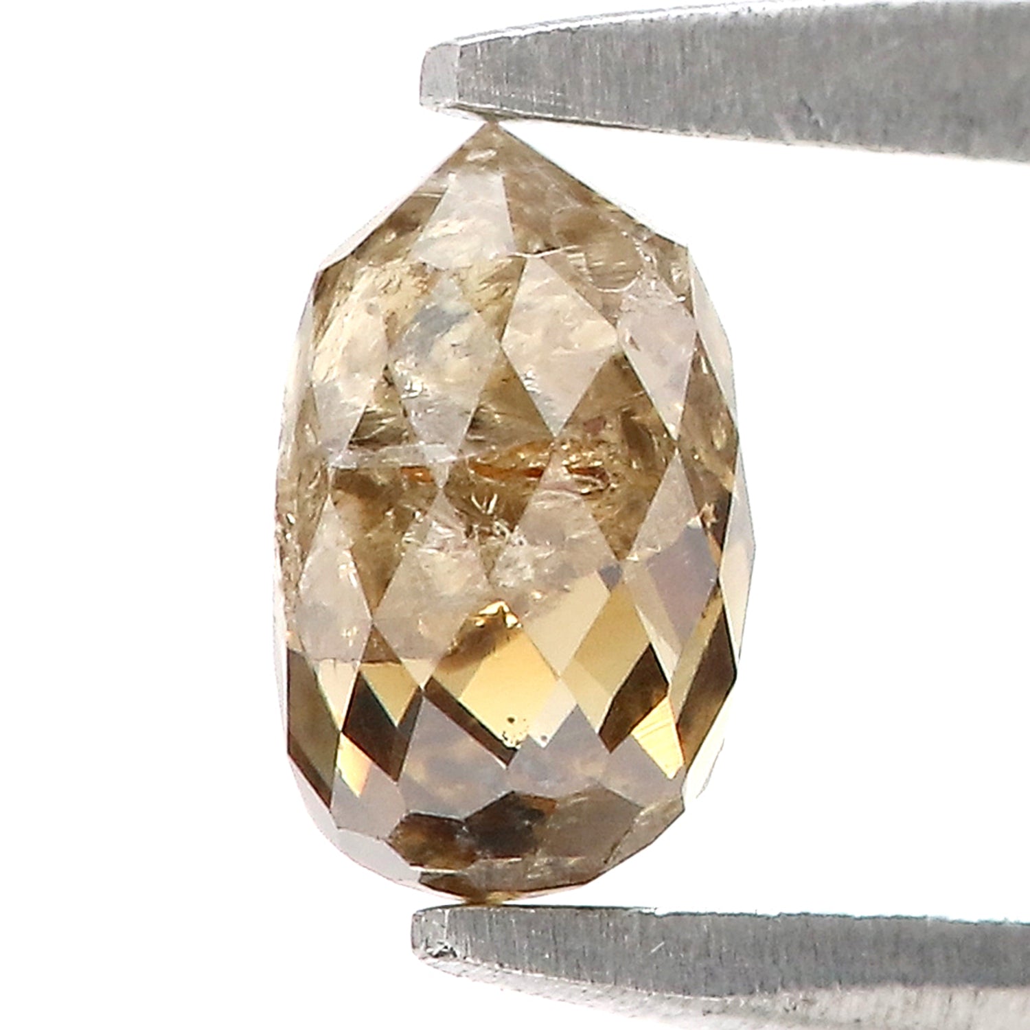 0.75 Ct Natural Loose Briolette Shape Diamond Brown Color Drop Diamond 5.75 MM Natural Loose Brown Color Briolette Rose Cut Diamond LQ9834