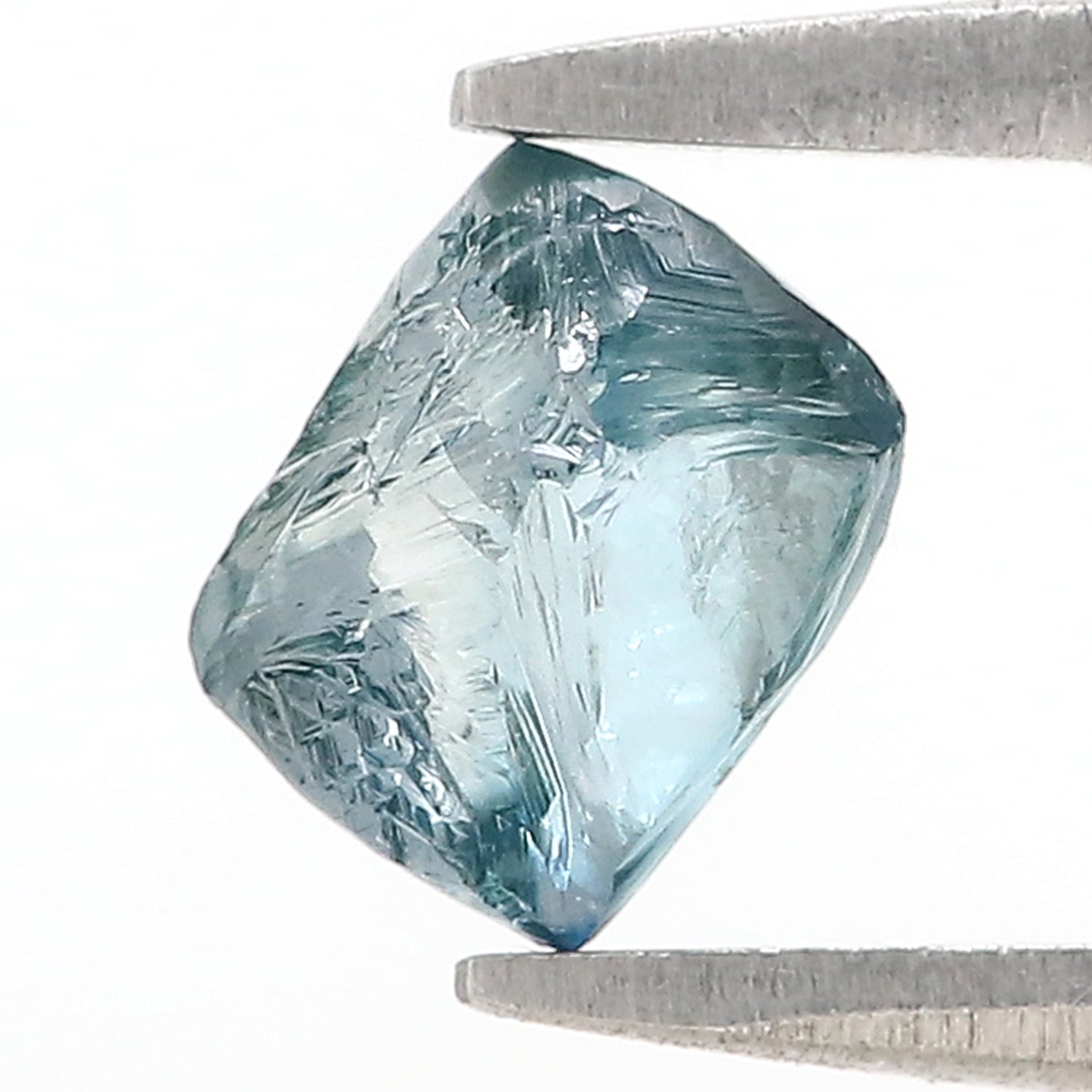 1.20 CT Natural Loose Rough Shape Diamond Blue Color Rough Cut Diamond 6.85 MM Natural Loose Blue Diamond Rough Irregular Cut Diamond L3554