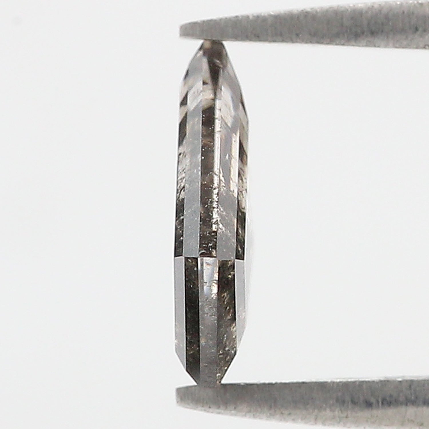 1.84 CT Shield Rose Cut Salt And Pepper Lab Grown 9.45 MM Loose Diamond CVD Fancy Black Grey Color Lab Created Antique Shape Diamonds KDL3515