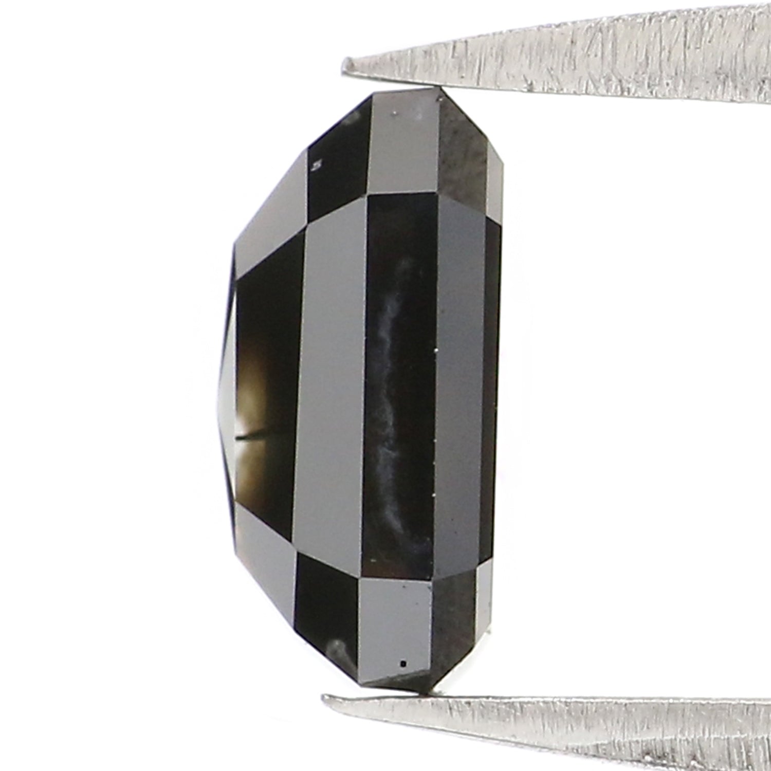 1.38 CT Natural Loose Emerald Diamond Black Color Emerald Diamond 7.00 MM Natural Loose Diamond Emerald Shape Diamond Emerald Cut QK2087