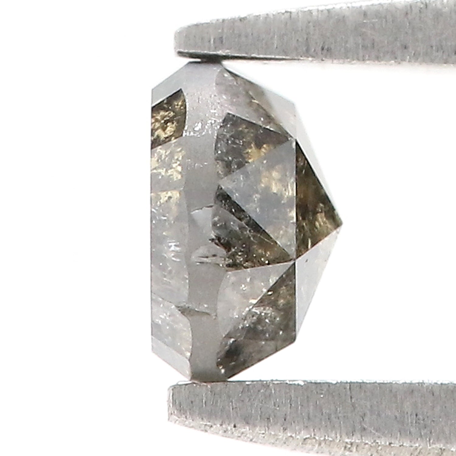 0.53 Ct Natural Loose Round Rose Cut Diamond Black Grey Color Rose Cut Diamond 4.60 MM Natural Loose Salt And Pepper Rose Cut Diamond QL7404