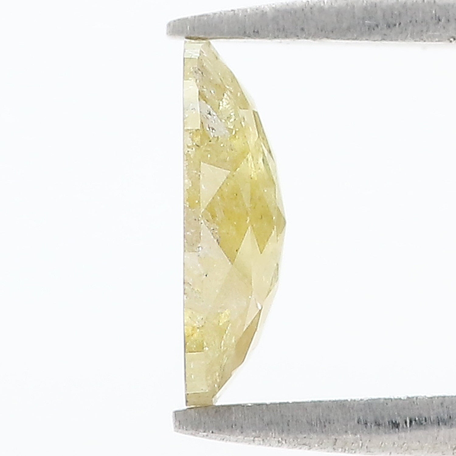 1.39 CT Natural Loose Oval Shape Diamond Yellow Color Oval Cut Diamond 8.85 MM Natural Grey Color Diamond Oval Rose Cut Diamond L3465