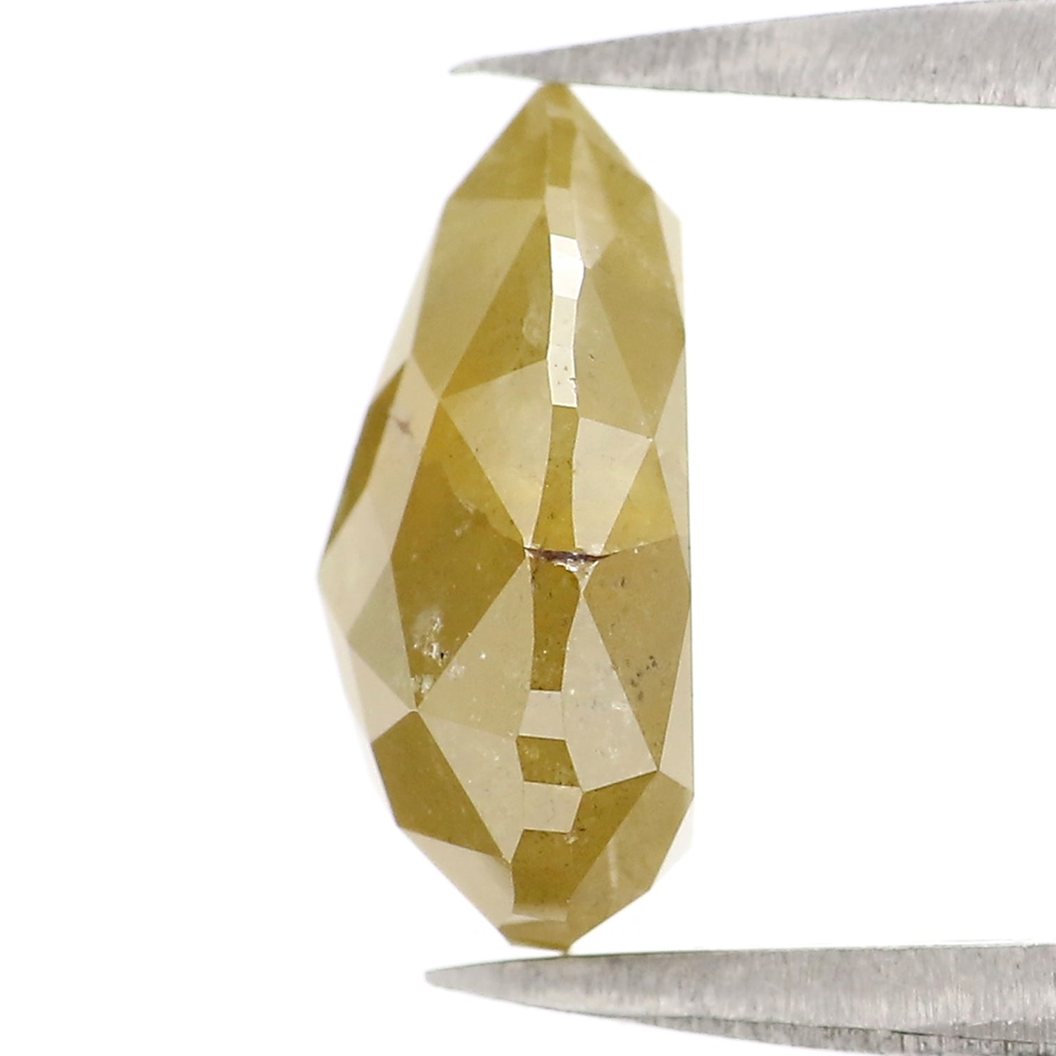 2.71 CT Natural Loose Pear Shape Diamond Yellow Color Pear Cut Diamond 10.00 MM Natural Loose Yellow Diamond Pear Rose Cut Diamond LQ2874