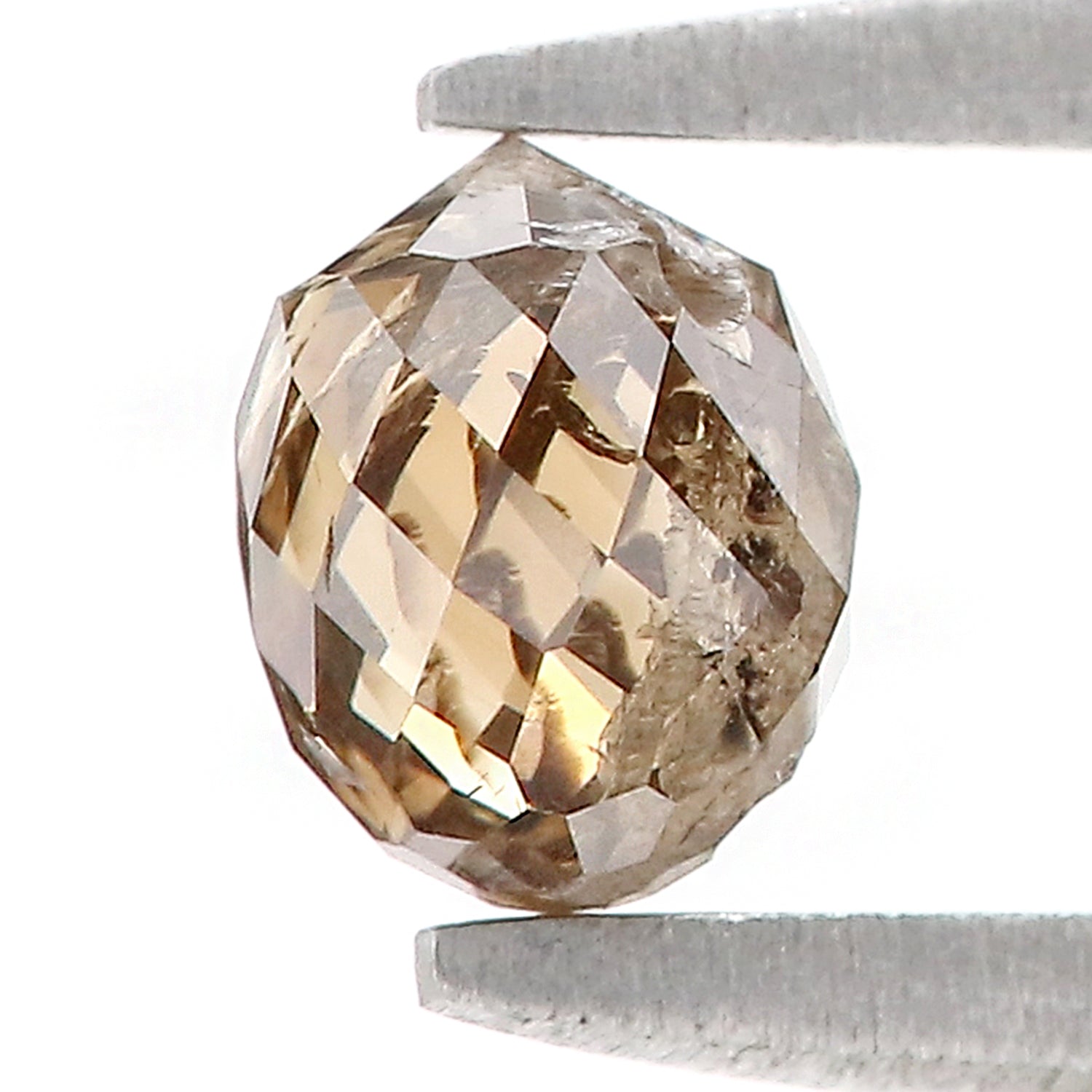 0.58 Ct Natural Loose Briolette Shape Diamond Brown Color Drop Diamond 4.70 MM Natural Loose Brown Color Briolette Rose Cut Diamond LQ9827