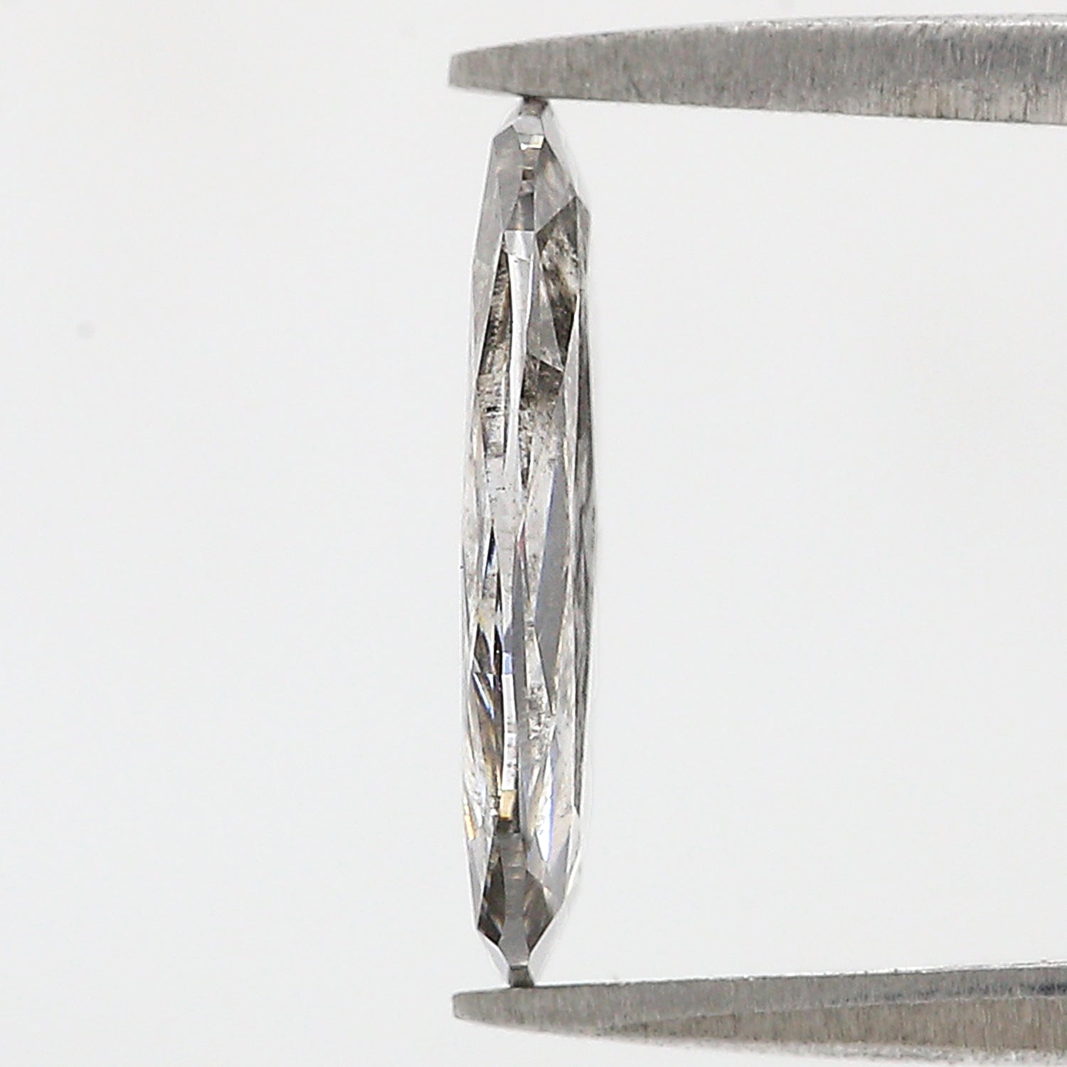 2.40 CT Oval Rose Cut Salt And Pepper Lab Grown 13.20 MM Loose Diamond CVD Fancy Black Grey Color Lab Created Antique Shape Diamonds L3520