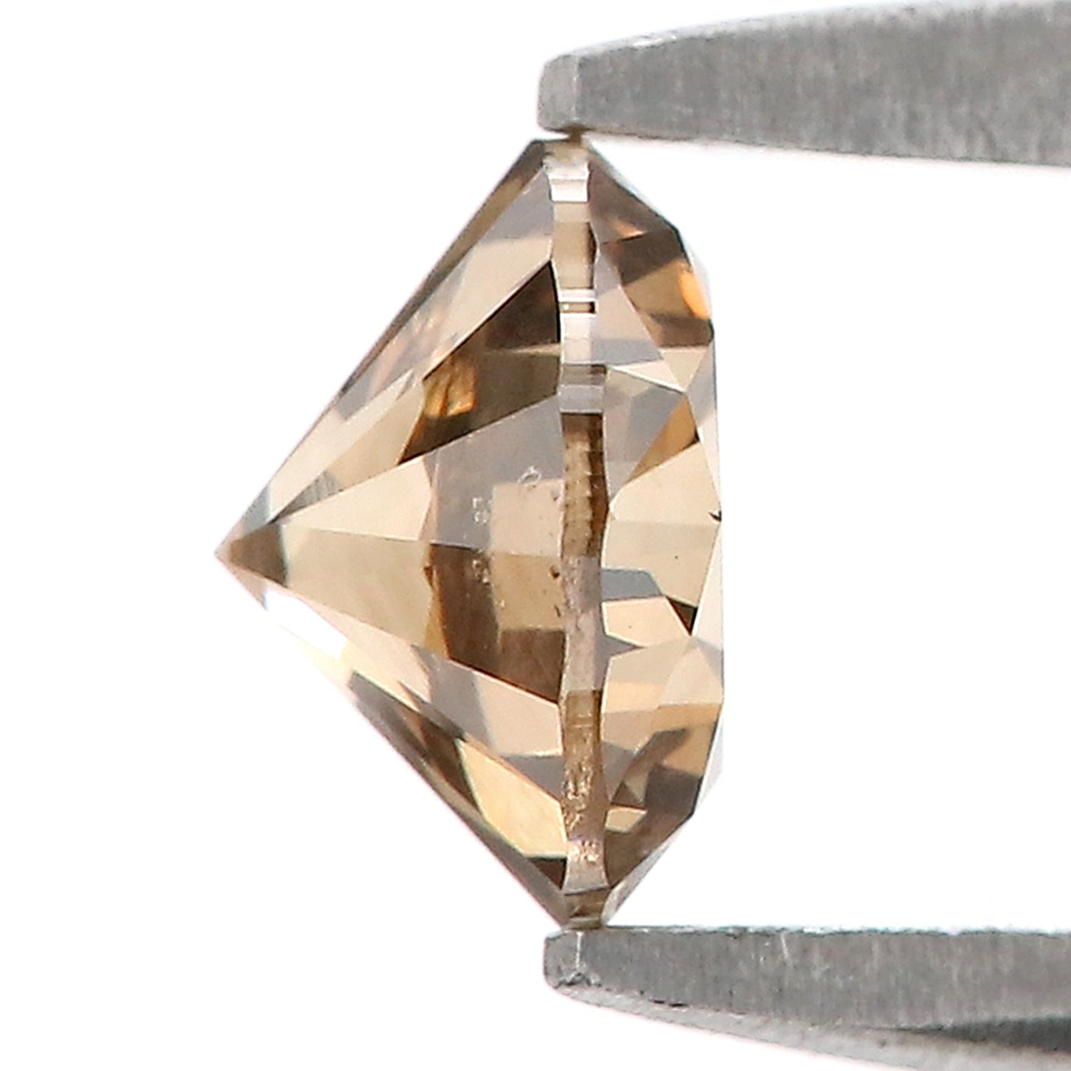 0.59 Ct Natural Loose Round Shape Diamond Brown Color Round Diamond 5.20 MM Natural Loose Brown Diamond Round Brilliant Cut Diamond LQ631