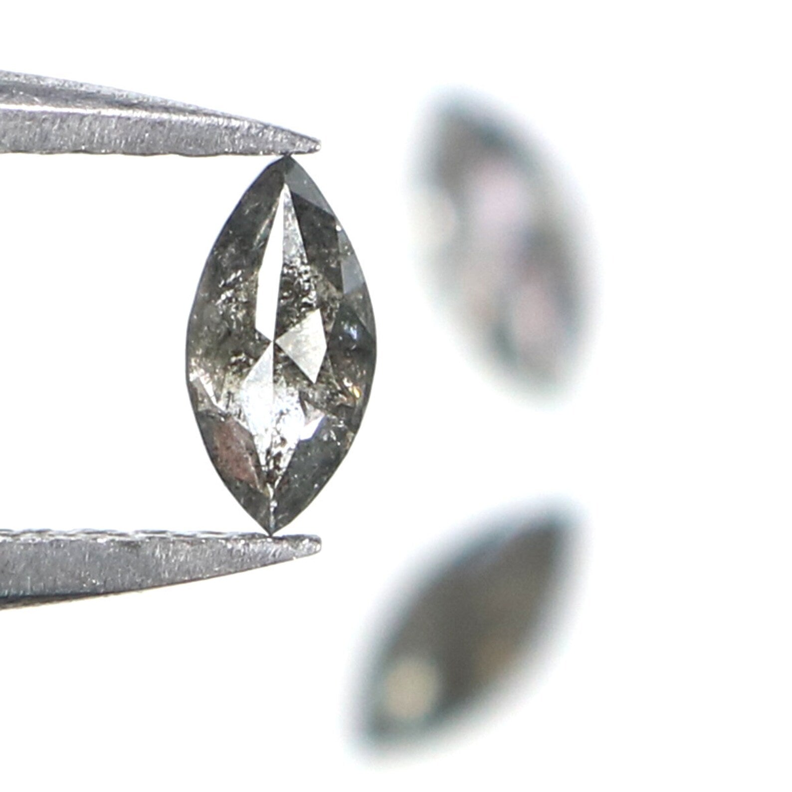 Natural Loose Marquise Diamond, Salt And Pepper Marquise Diamond, Natural Loose Diamond Marquise Cut Diamond, 0.43 CT Marquise Shape KDN2295