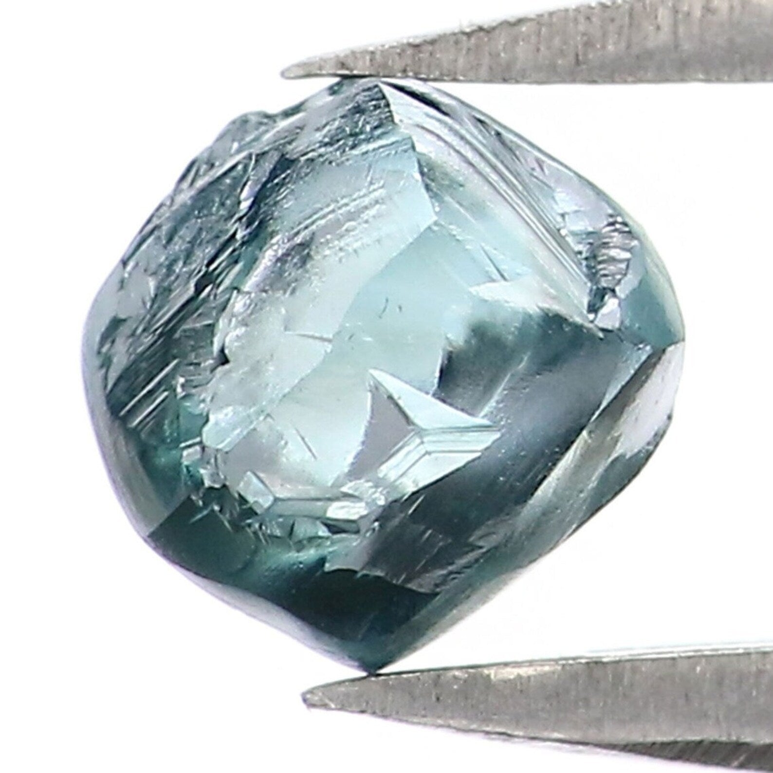 0.71 CT Natural Loose Rough Shape Diamond Blue Color Rough Cut Diamond 4.95 MM Natural Loose Diamond Blue Rough Irregular Cut Diamond NQ2022
