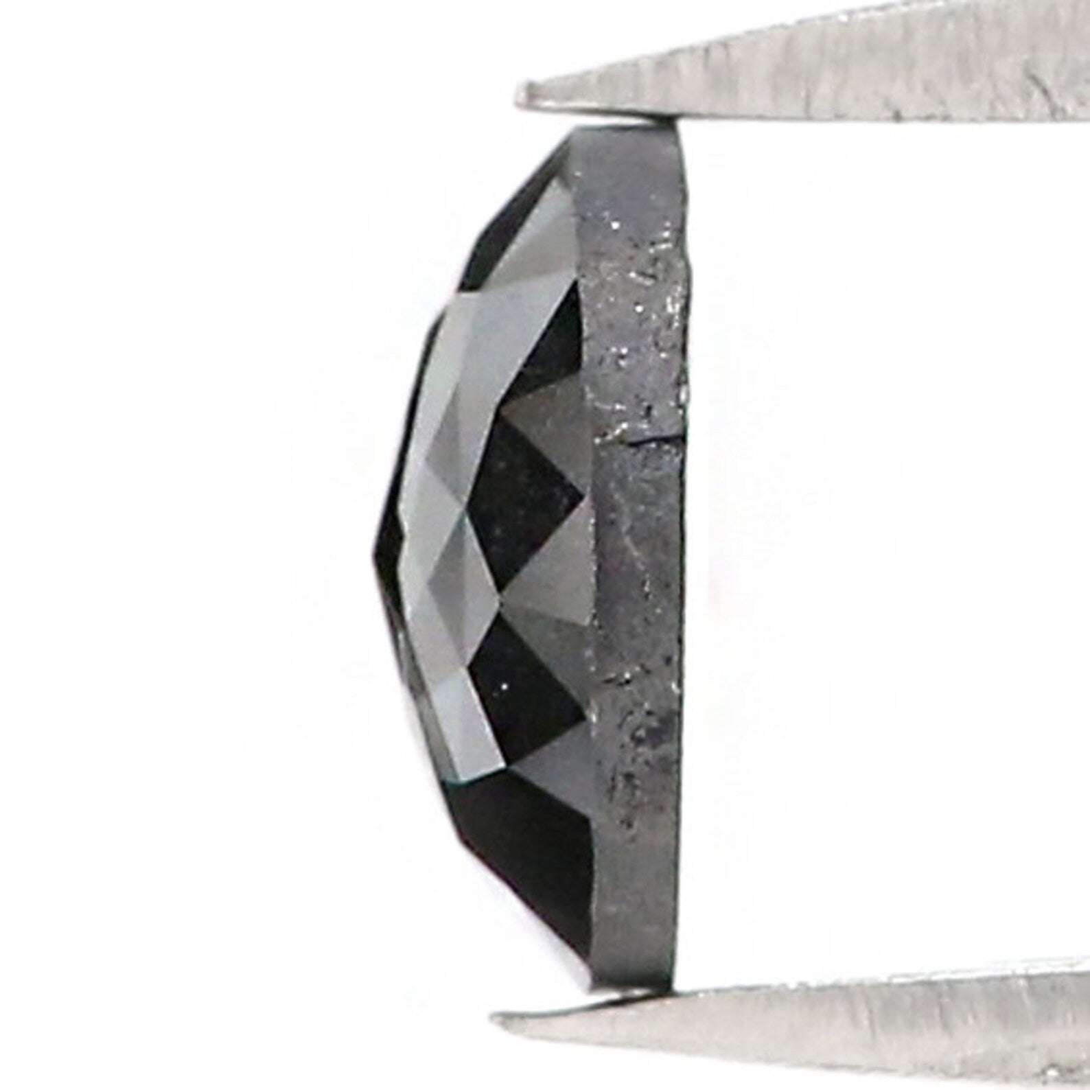 0.74 Ct Natural Loose Round Shape Diamond Black Color Round Cut Diamond 6.15 MM Natural Diamond Black Color Round Rose Cut Diamond QN2508