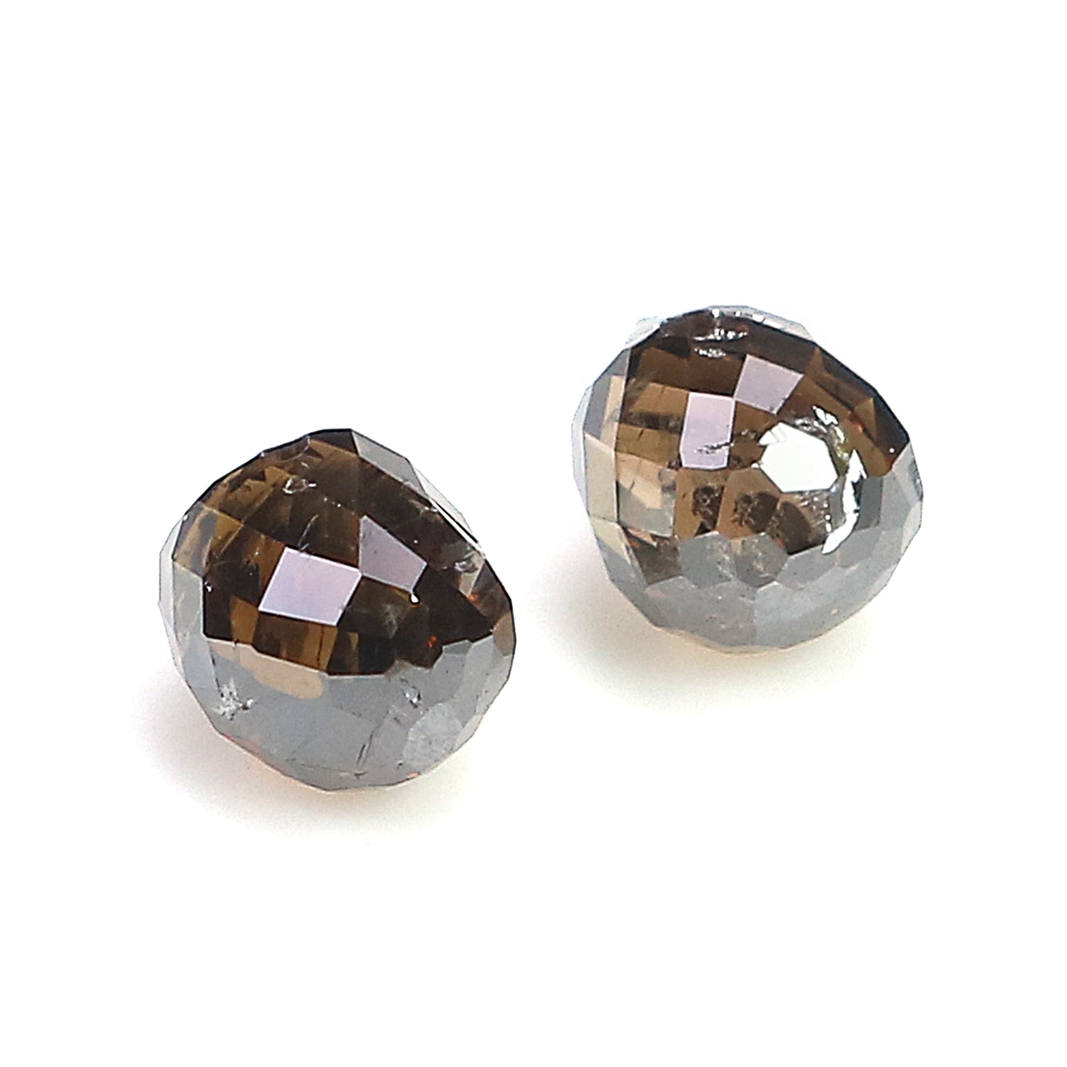 1.30 Ct Natural Loose Briolette Shape Diamond Brown Color Drop Diamond 4.70 MM Natural Loose Brown Color Briolette Rose Cut Diamond LQ125