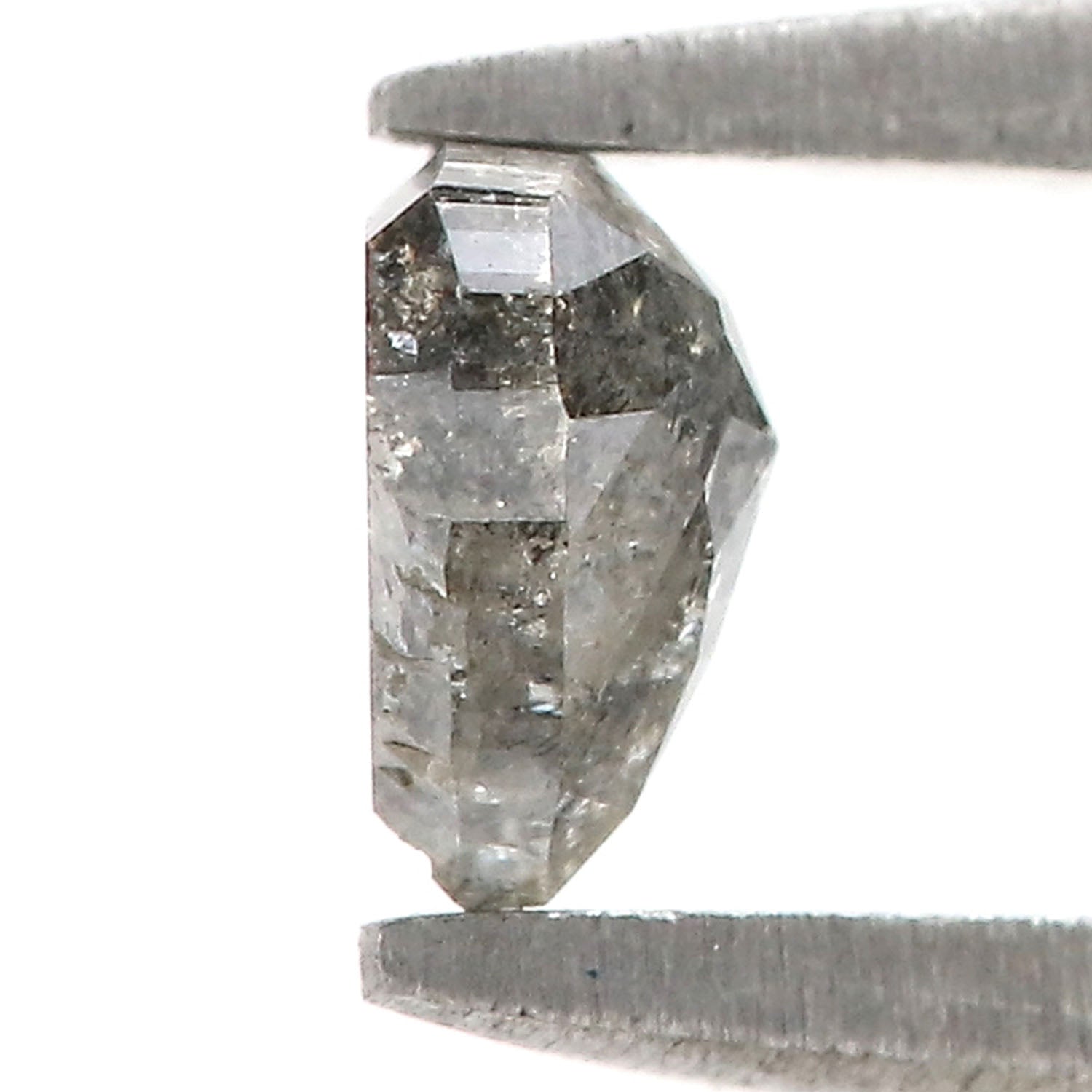 0.50 CT Natural Loose Heart Shape Diamond Salt And Pepper Heart Rose Cut Diamond 4.85 MM Black Grey Color Heart Cut Rose Cut Diamond QL7880