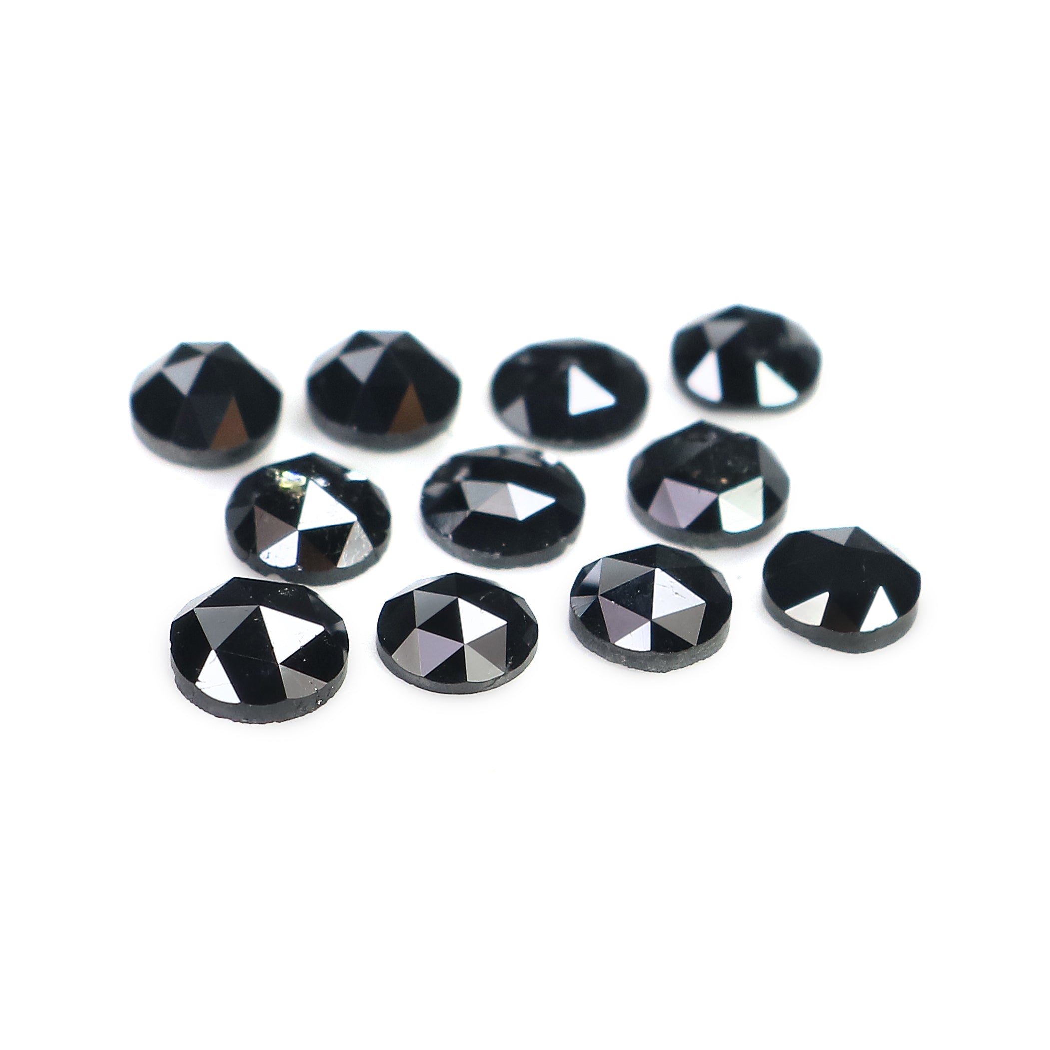2.95 CT Natural Loose Round Rose Cut Diamond Black Color Round Shape Diamond 3.95 MM Natural Loose Black Color Round Rose Cut Diamond LQ1753