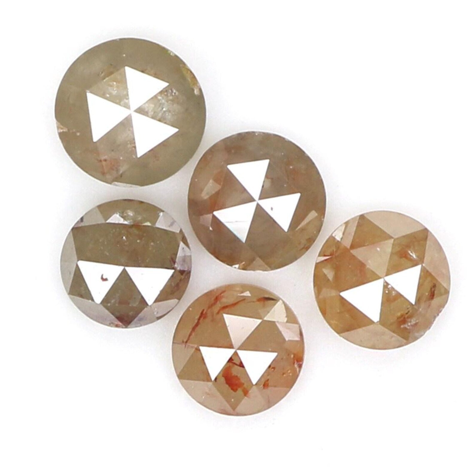 1.48 CT Natural Loose Round Shape Diamond Brown Color Round Cut Diamond 3.75 MM Natural Diamond Grey Color Round Rose Cut Diamond NQ1764