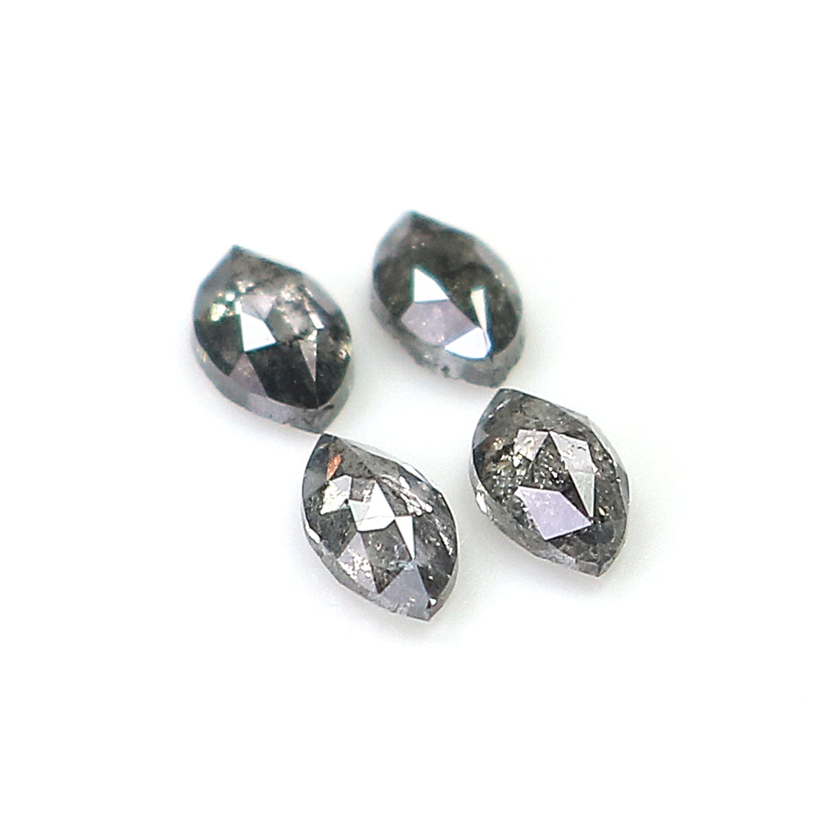 0.57 CT Natural Loose Marquise Shape Diamond Salt And Pepper Marquise Cut Diamond 5.10 MM Black Grey Color Marquise Rose Cut Diamond LQ2760