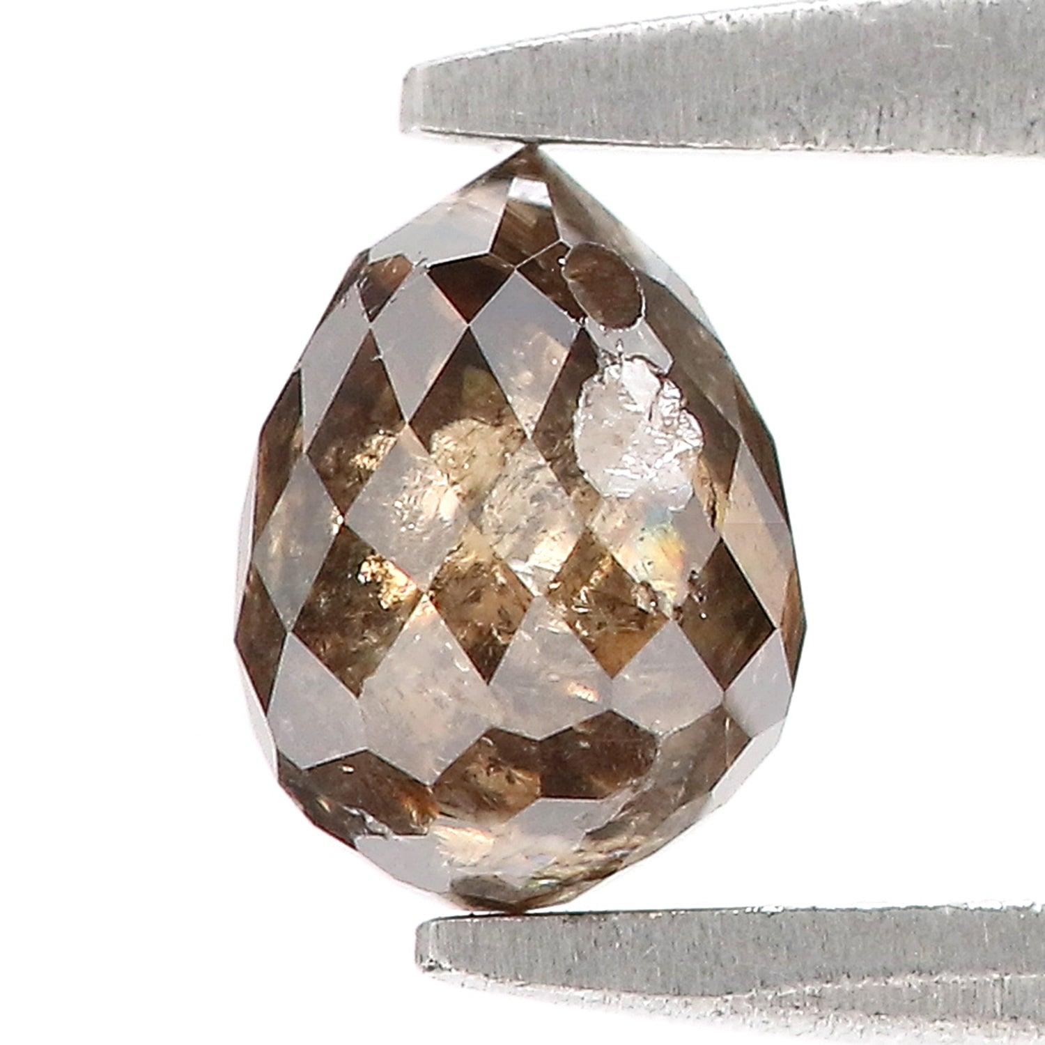 0.79 Ct Natural Loose Briolette Shape Diamond Brown Color Drop Diamond 5.55 MM Natural Loose Brown Color Briolette Rose Cut Diamond LQ9824