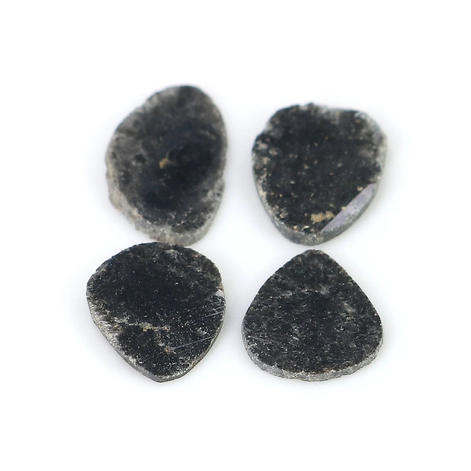 2.92 CT Natural Loose Slice Shape Diamond Black Color Uncut Diamond 11.65 MM Natural Loose Diamond Black Color Irregular Cut Diamond NQ2505