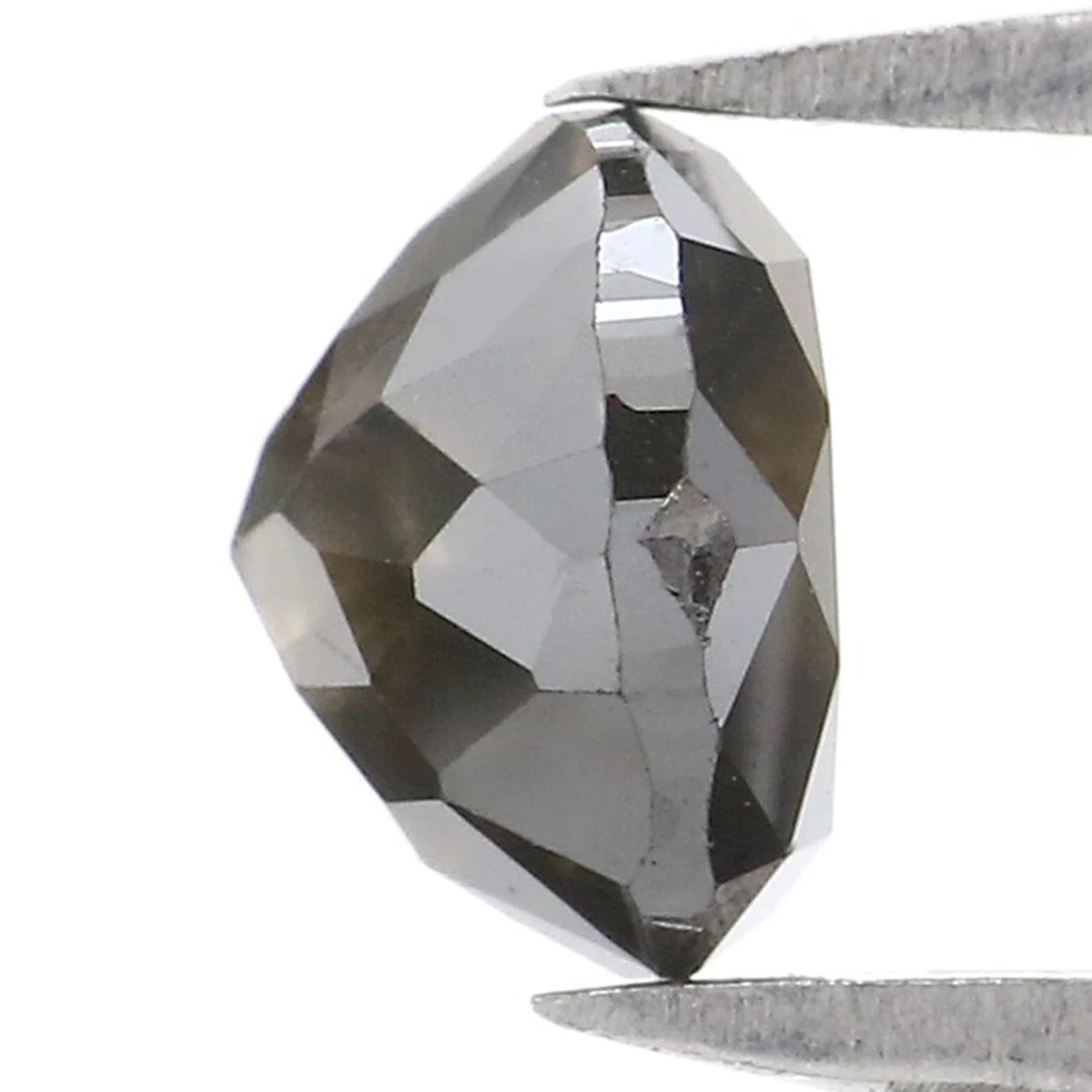 1.21 CT Natural Loose Heart Shape Diamond Green Black Color Heart Diamond 6.00 MM Natural Loose Diamond Heart Shape Rose Cut Diamond NQ7541
