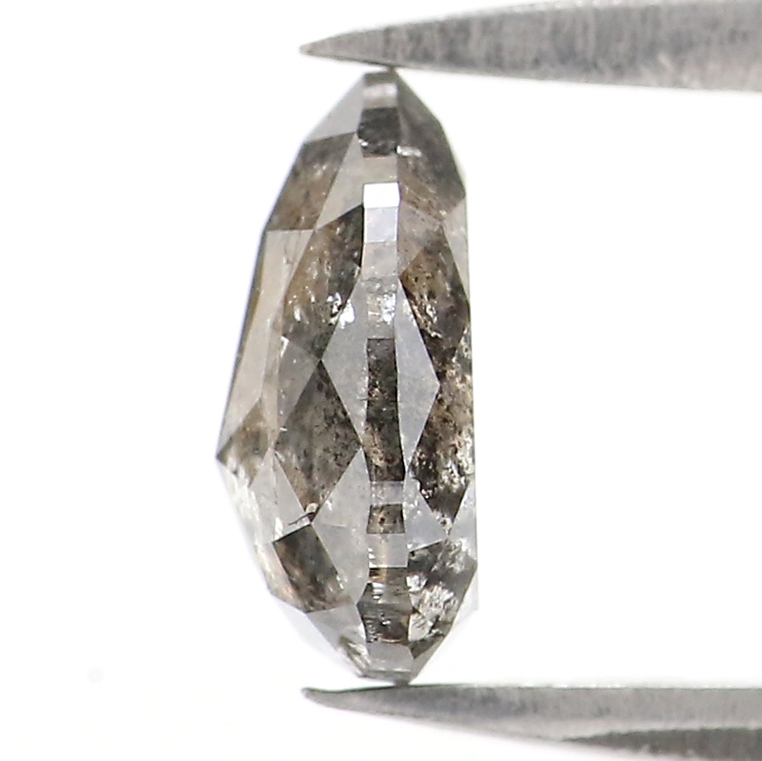 Natural Loose Pear Diamond, Salt And Pepper Pear Diamond, Natural Loose Pear Diamond, Pear Rose Cut Diamond, 0.85 CT Pear Cut Diamond KDL2866