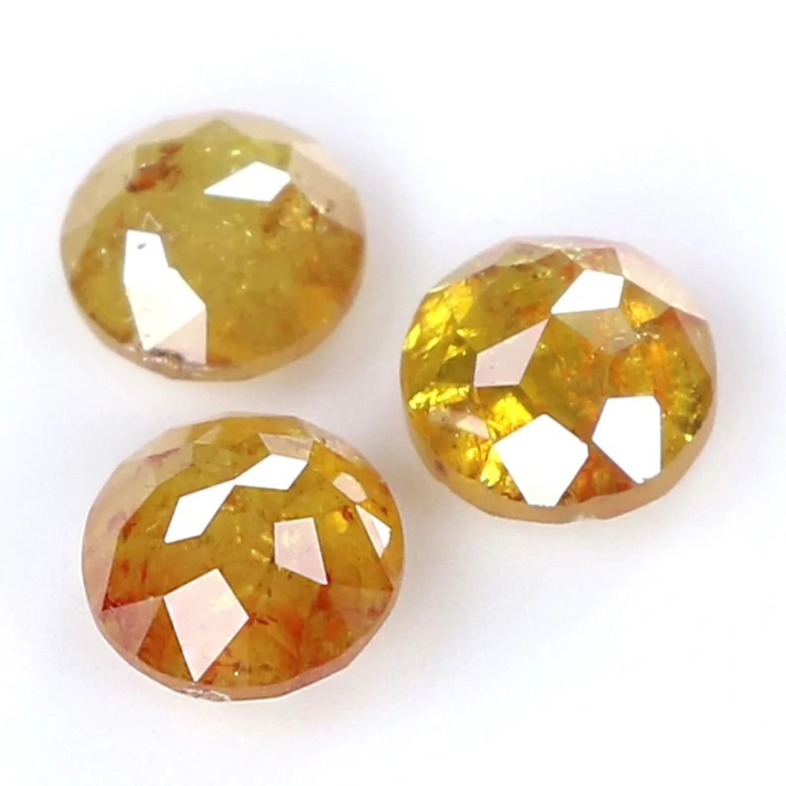 1.13 CT Natural Loose Round Shape Diamond Yellow Color Round Cut Diamond 4.10 MM Natural Loose Yellow Color Round Rose Cut Diamond NQ1441