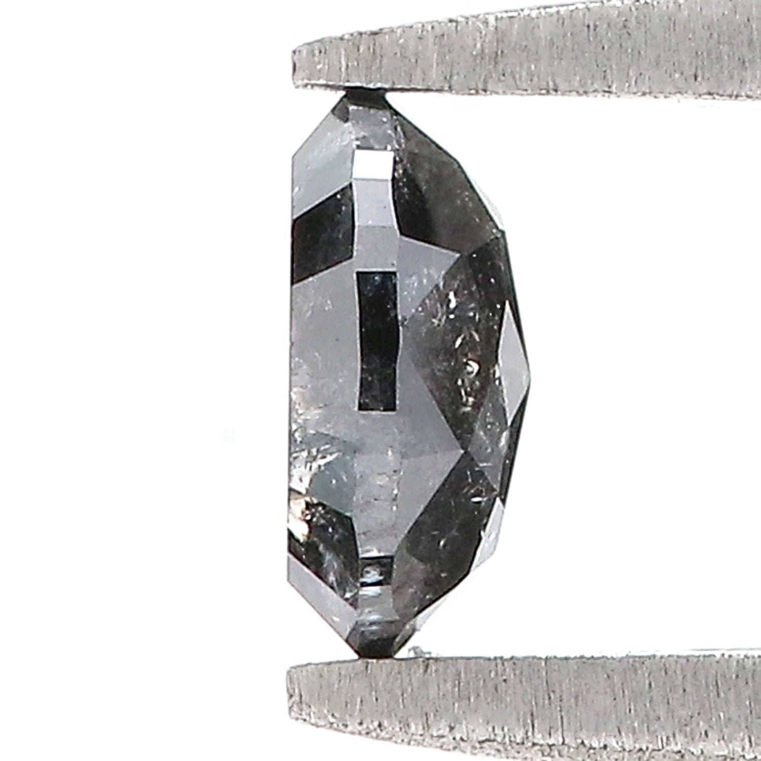 0.51 CT Natural Loose Oval Shape Diamond Salt And Pepper Oval Rose Cut Diamond 5.60 MM Black Grey Color Oval Shape Rose Cut Diamond QK2334