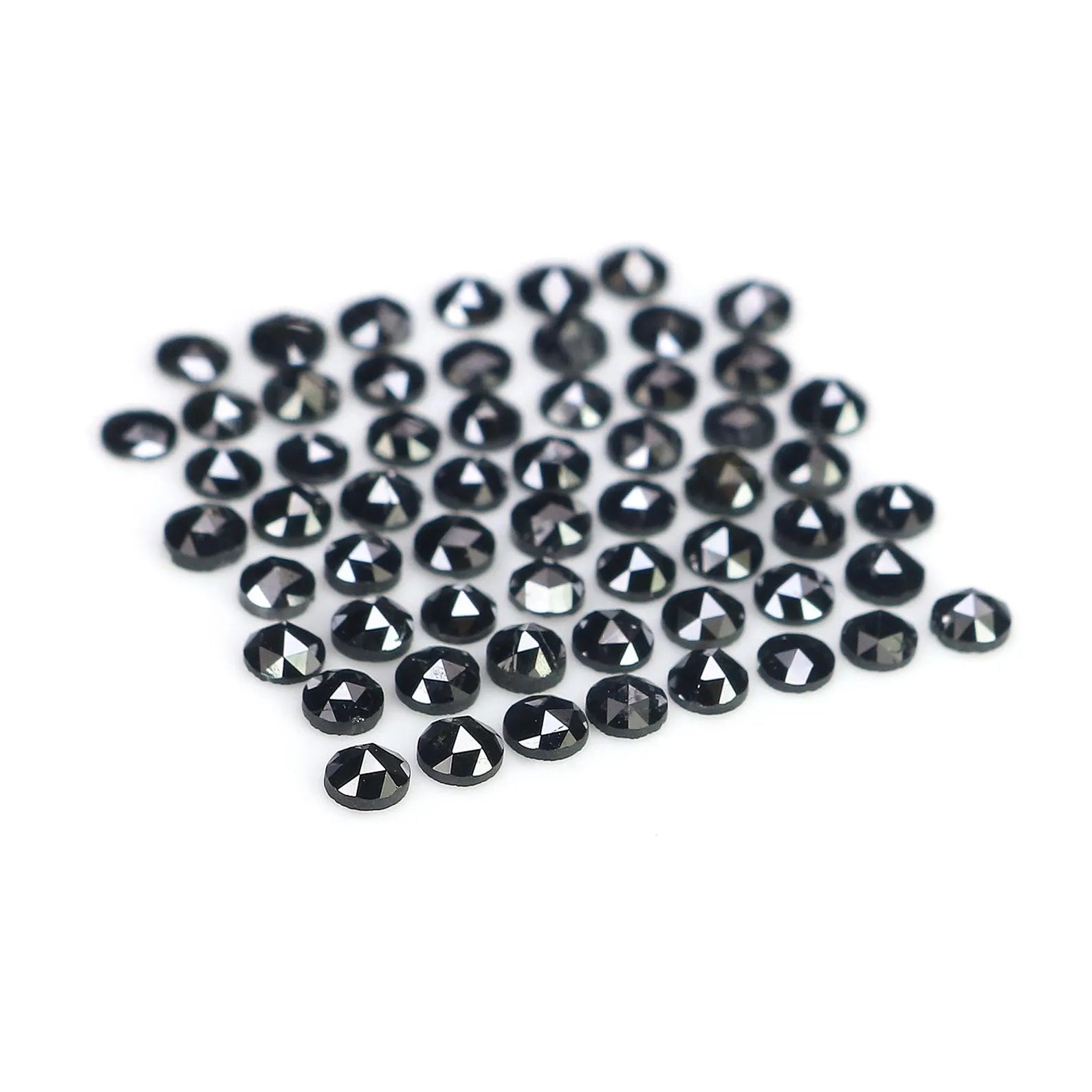 3.31 CT Natural Loose Round Shape Diamond Black Color Round Diamond 2.30 MM Natural Loose Diamond Black Color Round Rose Cut Diamond NQ1800