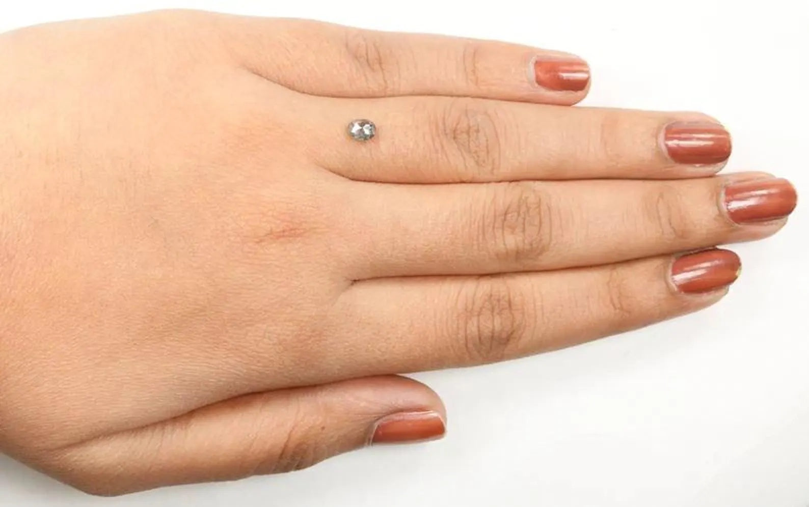 0.34 CT Natural Loose Oval Shape Diamond Salt And Pepper Oval Diamond 4.80 MM Natural Loose Black Grey Color Oval Rose Cut Diamond NQ1057