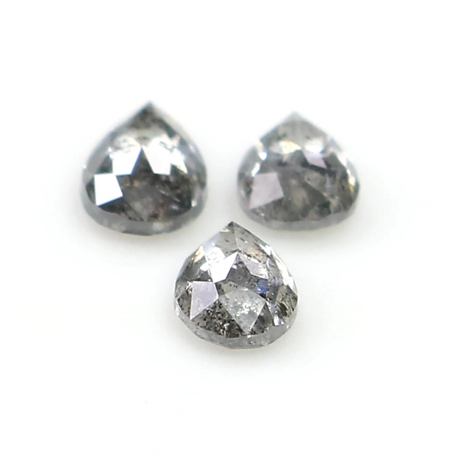 0.47 CT Natural Loose Pear Shape Diamond Salt And Pepper Pear Cut Diamond 4.65 MM Natural Loose Diamond Pear Rose Cut Diamond NQ2399