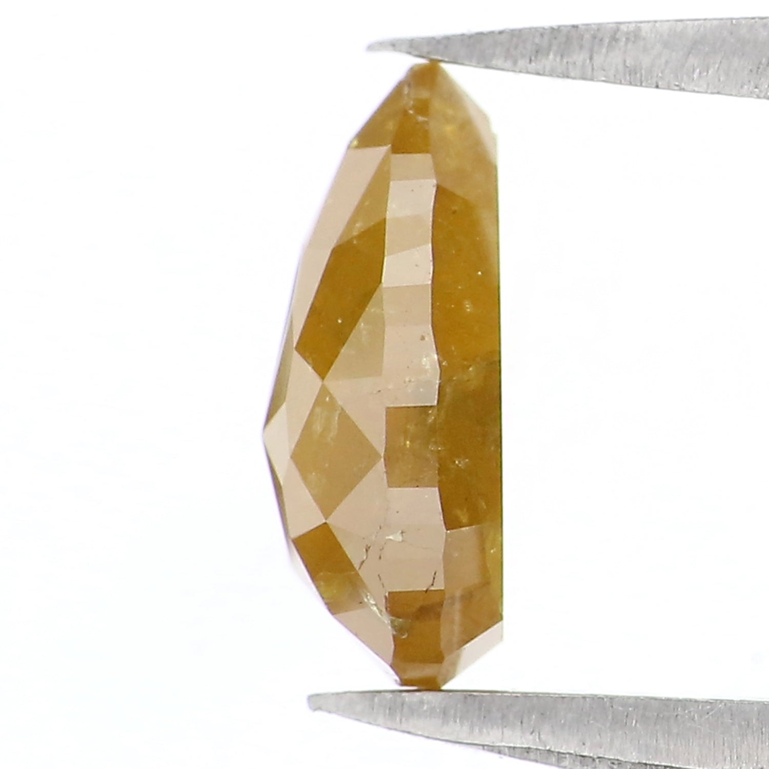 1.46 CT Natural Loose Pear Shape Diamond Yellow Color Pear Cut Diamond 8.55 MM Natural Yellow Color Diamond Pear Rose Cut Diamond LQ9956