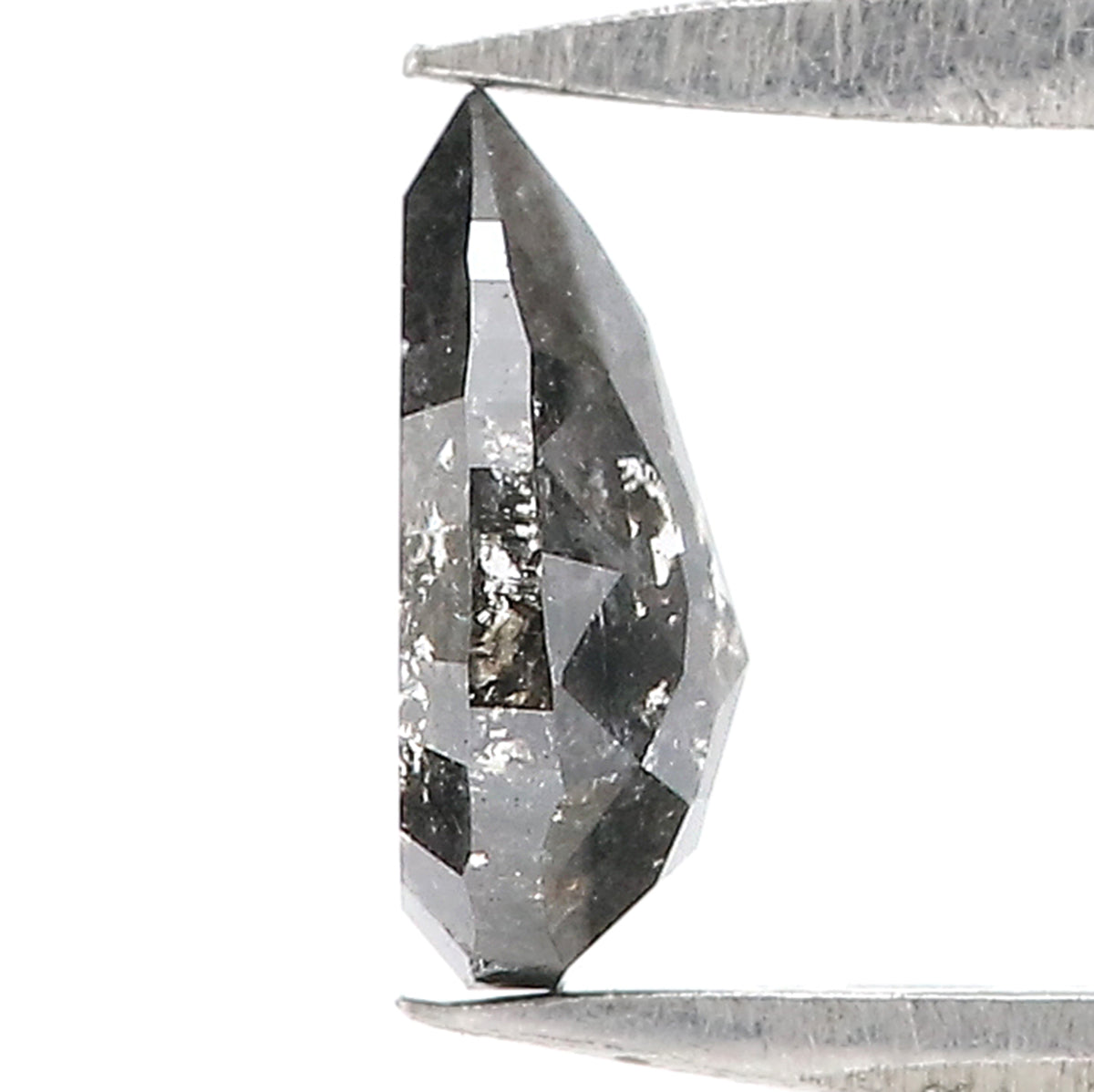 0.61 CT Natural Loose Pear Diamond Salt And Pepper Pear Diamond Natural Loose Diamond 6.70 MM Pear Rose Cut Diamond Pear Cut Diamond QL3026