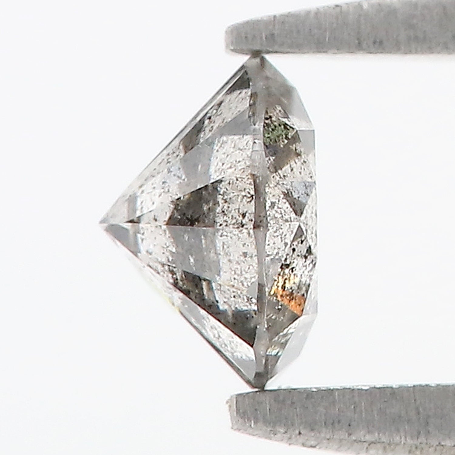 0.45 CT Natural Loose Round Shape Diamond Salt And Pepper Round Diamond 4.80 MM Natural Black Gray Color Round Brilliant Cut Diamond NQ810