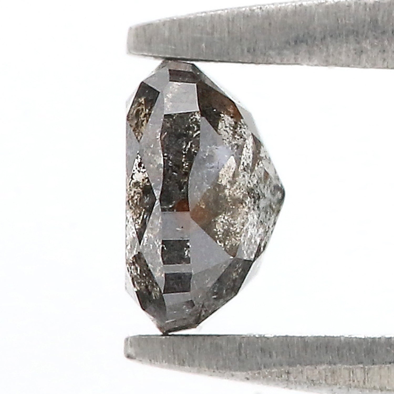 0.53 CT Natural Loose Cushion Shape Diamond Salt And Pepper Cushion Cut Diamond 4.85 MM Natural Black Grey Cushion Rose Cut Diamond L3603
