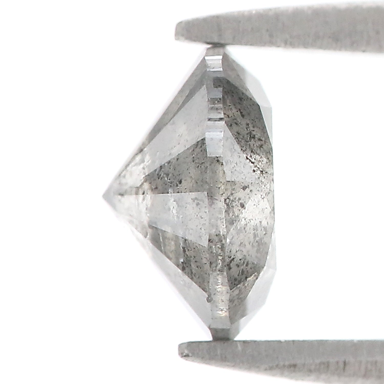 1.83 CT Natural Loose Round Shape Diamond Black Grey Color Round Cut Diamond 7.70 MM Salt And Pepper Round Brilliant Cut Diamond QL903