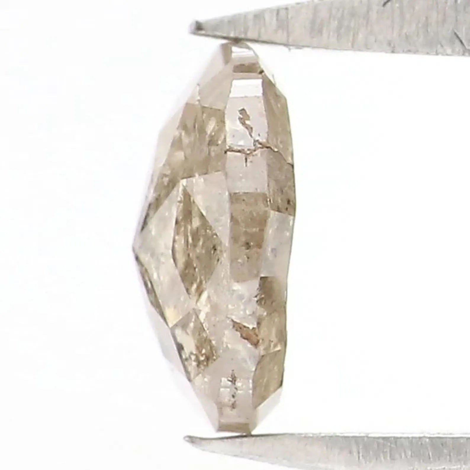 0.57 CT Natural Loose Oval Shape Diamond Salt And Pepper Oval Diamond 6.05 MM Natural Loose Black Grey Color Oval Rose Cut Diamond NQ2359