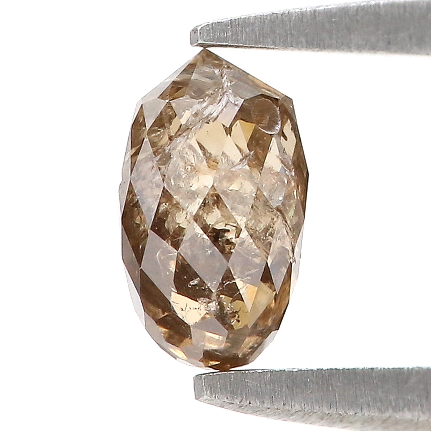 0.77 Ct Natural Loose Briolette Shape Diamond Brown Color Drop Diamond 6.25 MM Natural Loose Brown Color Briolette Rose Cut Diamond LQ9841