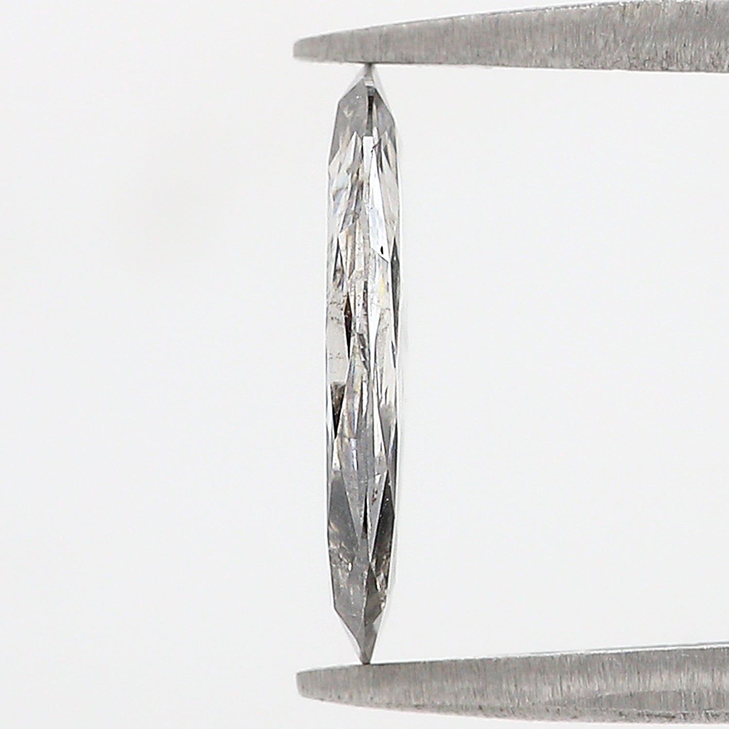 Lab Grown Oval Salt and Pepper Diamond 1.79 CT Loose Rose Cut CVD Black Grey Stone 12.30 MM Rustic Diamond For Custom Engagement Ring L3620