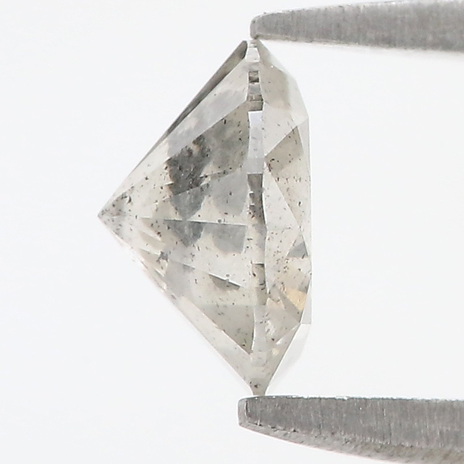 1.06 CT Natural Loose Round Shape Diamond Salt And Pepper Round Cut Diamond 6.60 MM Natural Grey Color Round Brilliant Cut Diamond LQ445