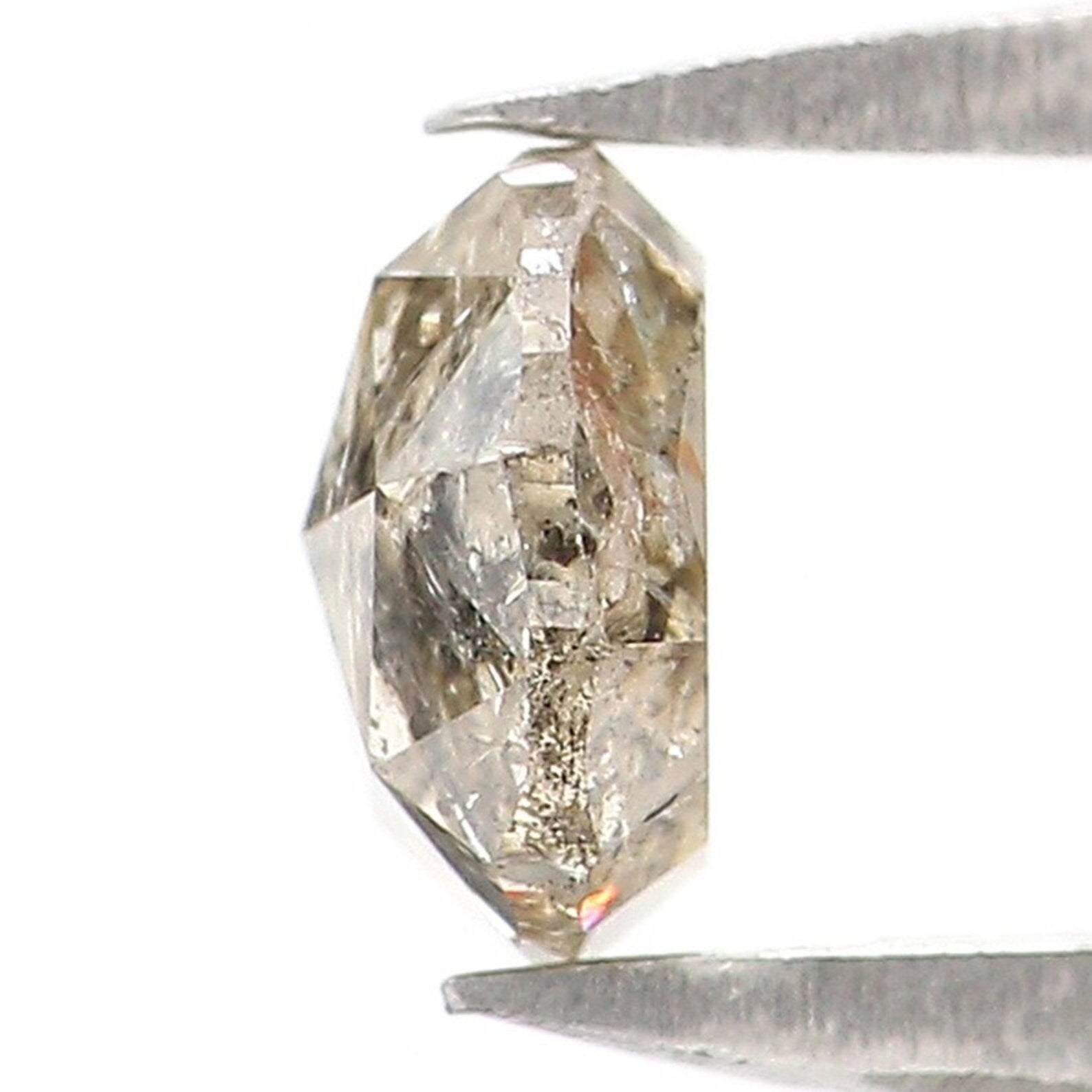 0.52 CT Natural Loose Round Shape Diamond Salt And Pepper Round Cut Diamond 4.90 MM Natural Diamond Black Grey Color Round Rose Cut NQ905