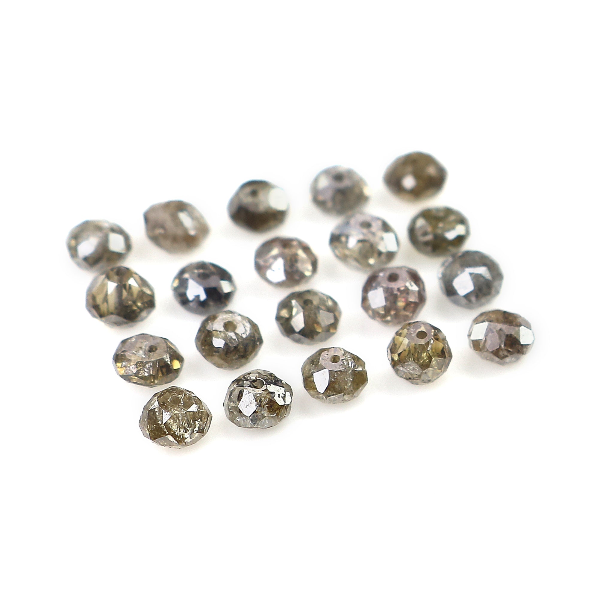 2.40 CT Natural Loose Bead Shape Diamond Brown Color Bead Cut Diamond 2.50 MM Natural Loose Brown Color Diamond Bead Rose Cut Diamond LQ1722